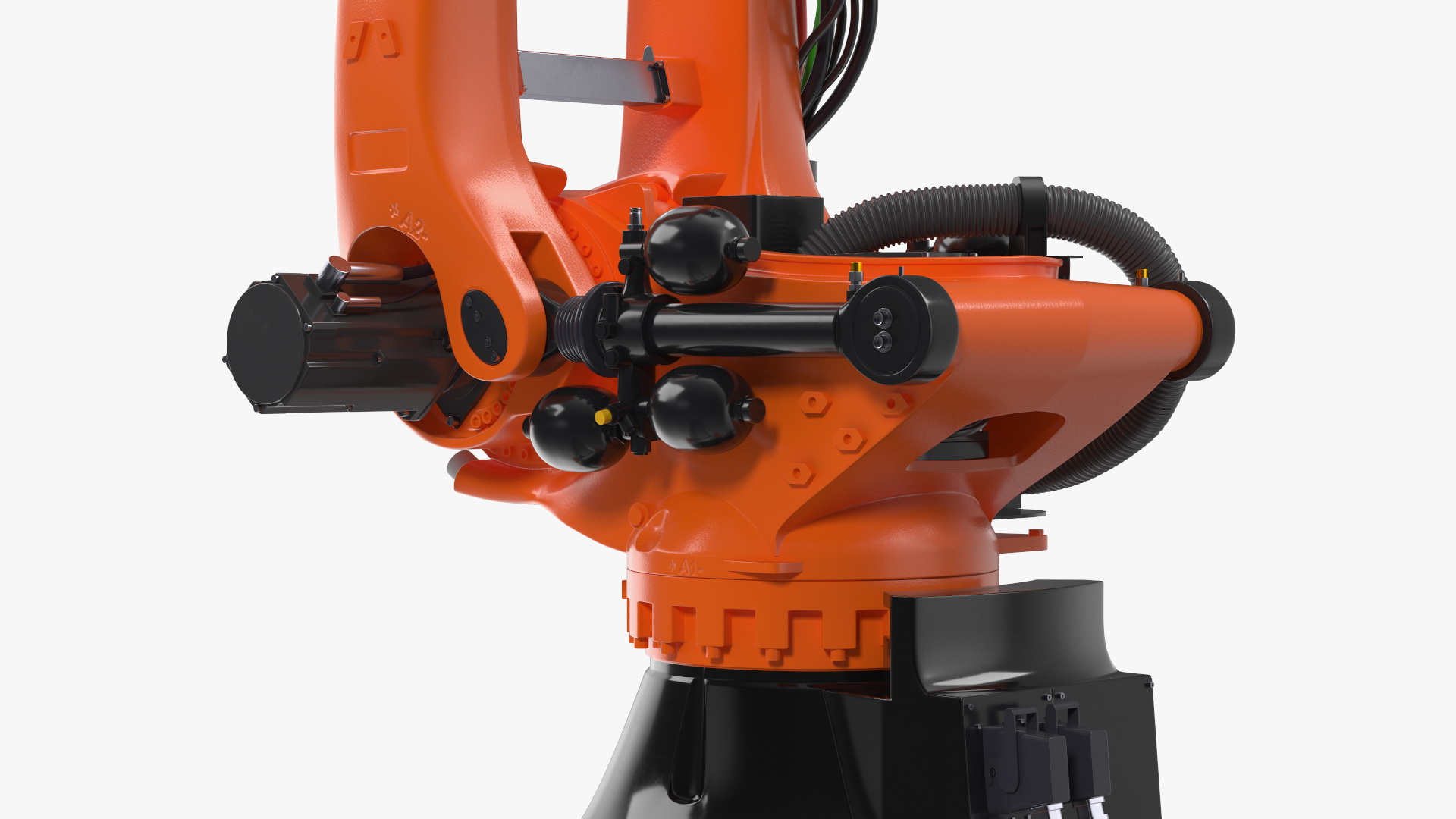 3D Ultra Robot Arm KUKA KR FORTEC On Skids KL 5000 Rigged for Maya model