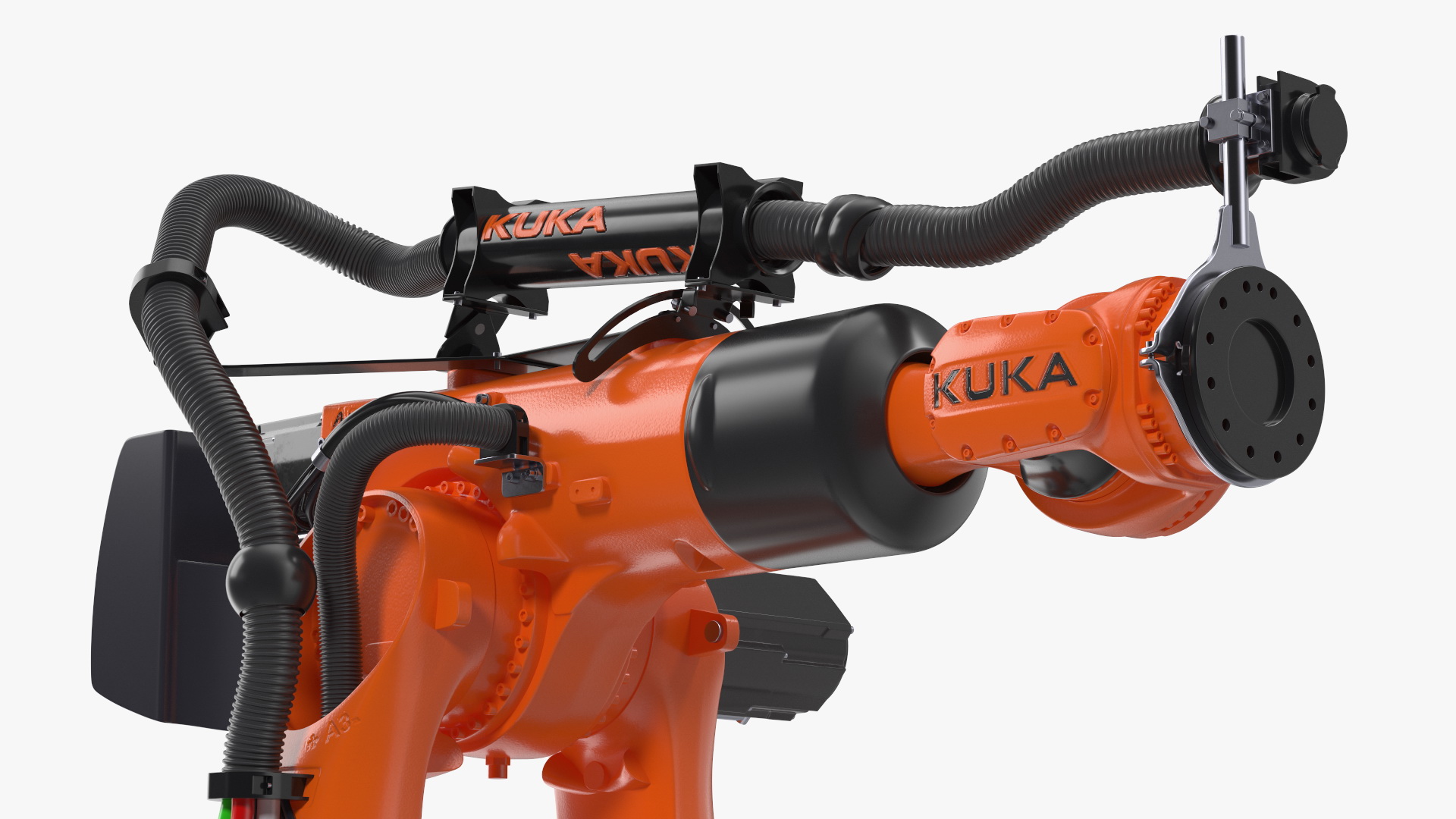3D Ultra Robot Arm KUKA KR FORTEC On Skids KL 5000 Rigged for Maya model