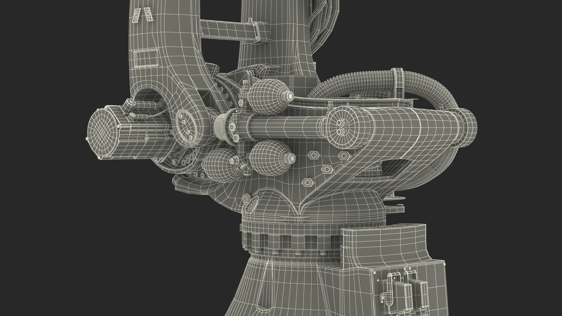 3D Ultra Robot Arm KUKA KR FORTEC On Skids KL 5000 Rigged for Maya model