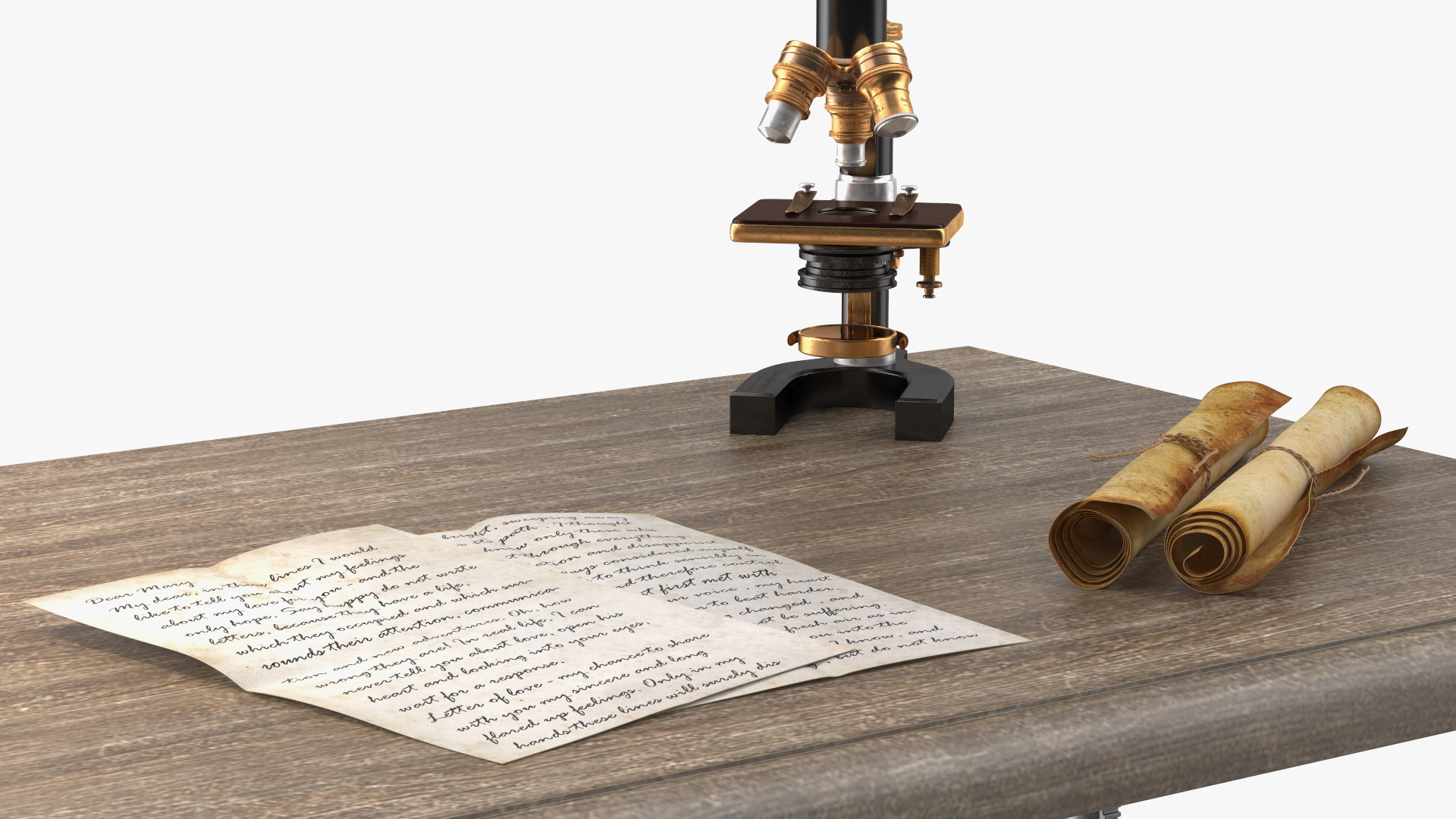Vintage Table with Bull Horns 3D model