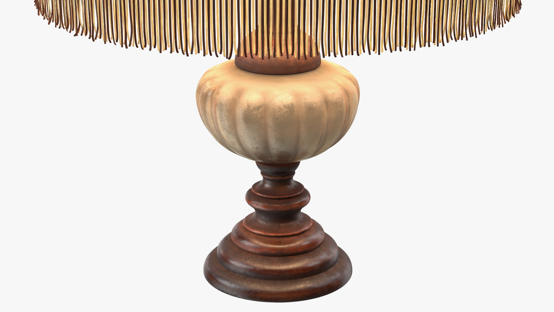 Vintage Table with Bull Horns 3D model
