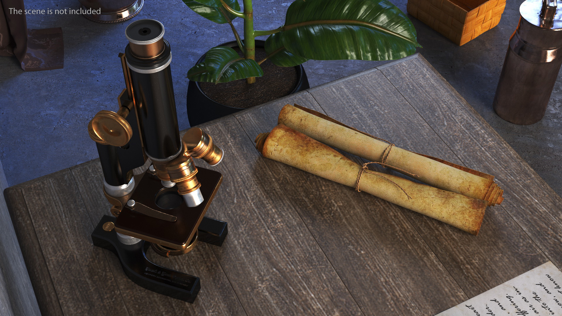 Vintage Table with Bull Horns 3D model