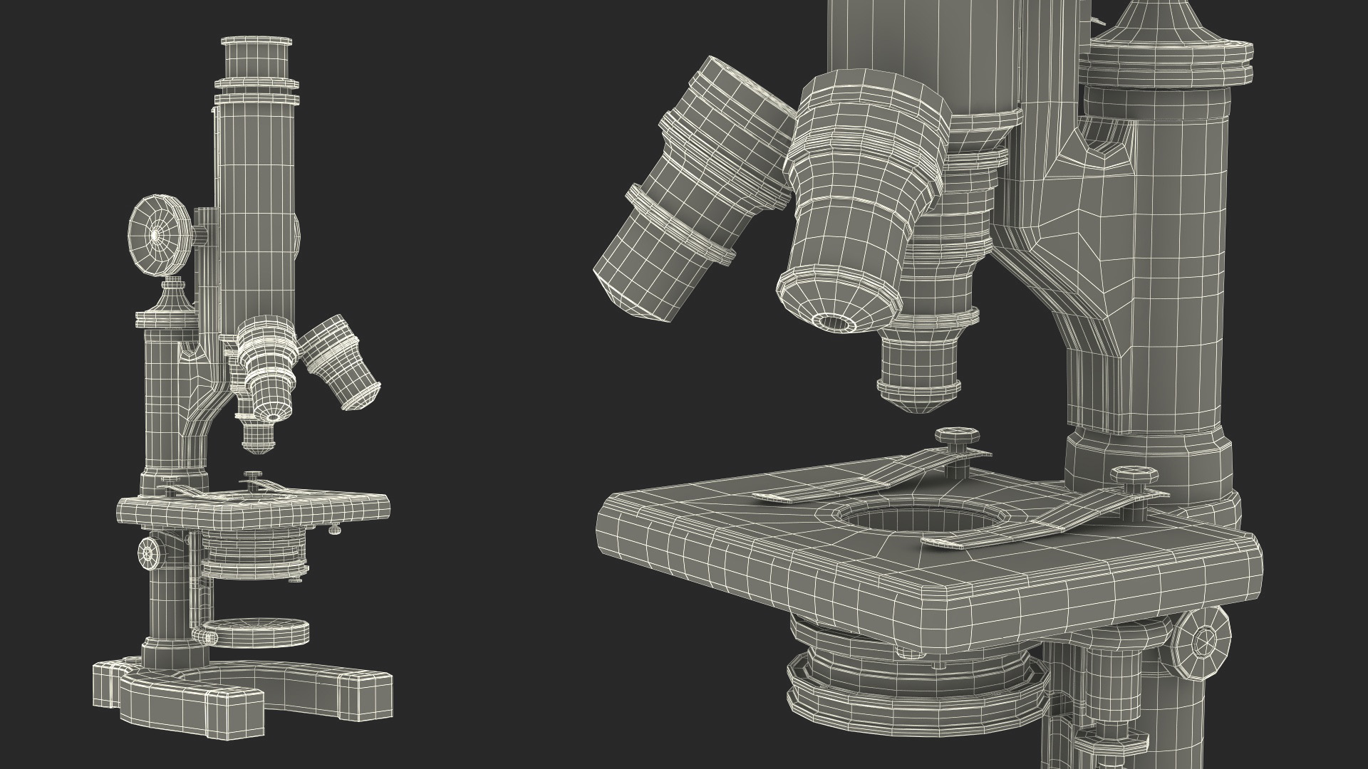 Vintage Table with Bull Horns 3D model