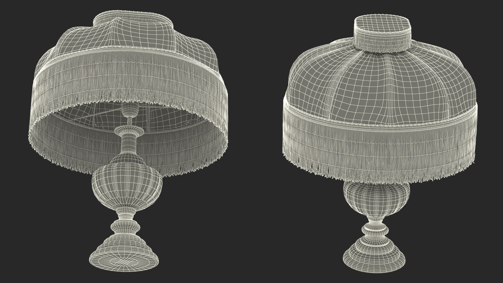 Vintage Table with Bull Horns 3D model