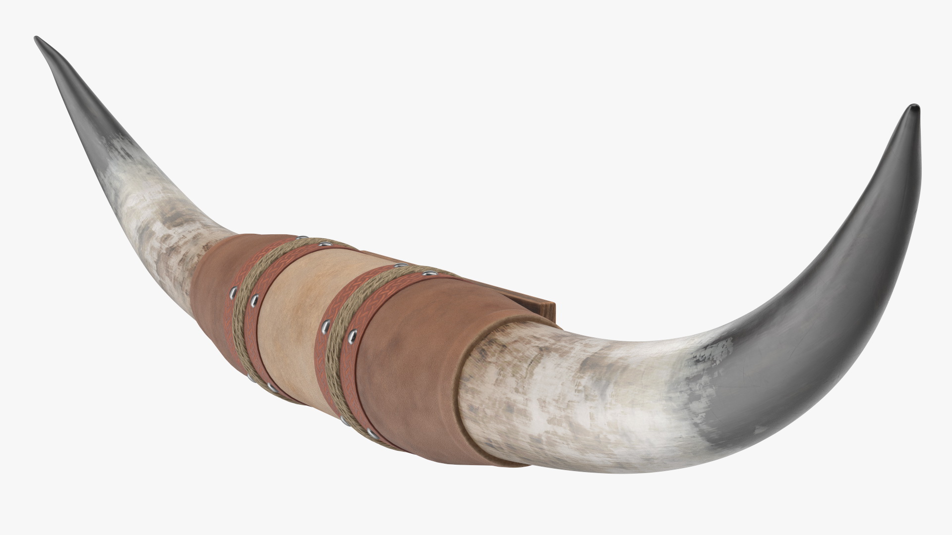Vintage Table with Bull Horns 3D model