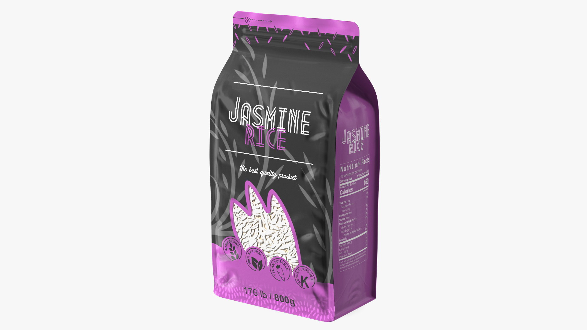 3D model Jasmine Rice Package