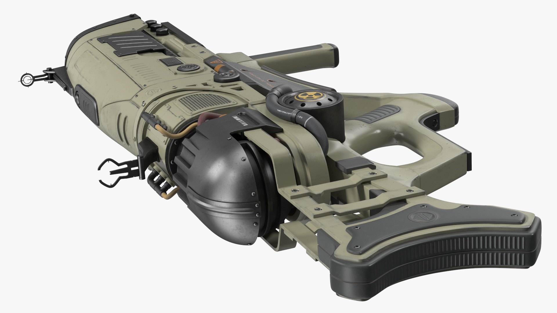 Concept Assault Rifle Green 3D