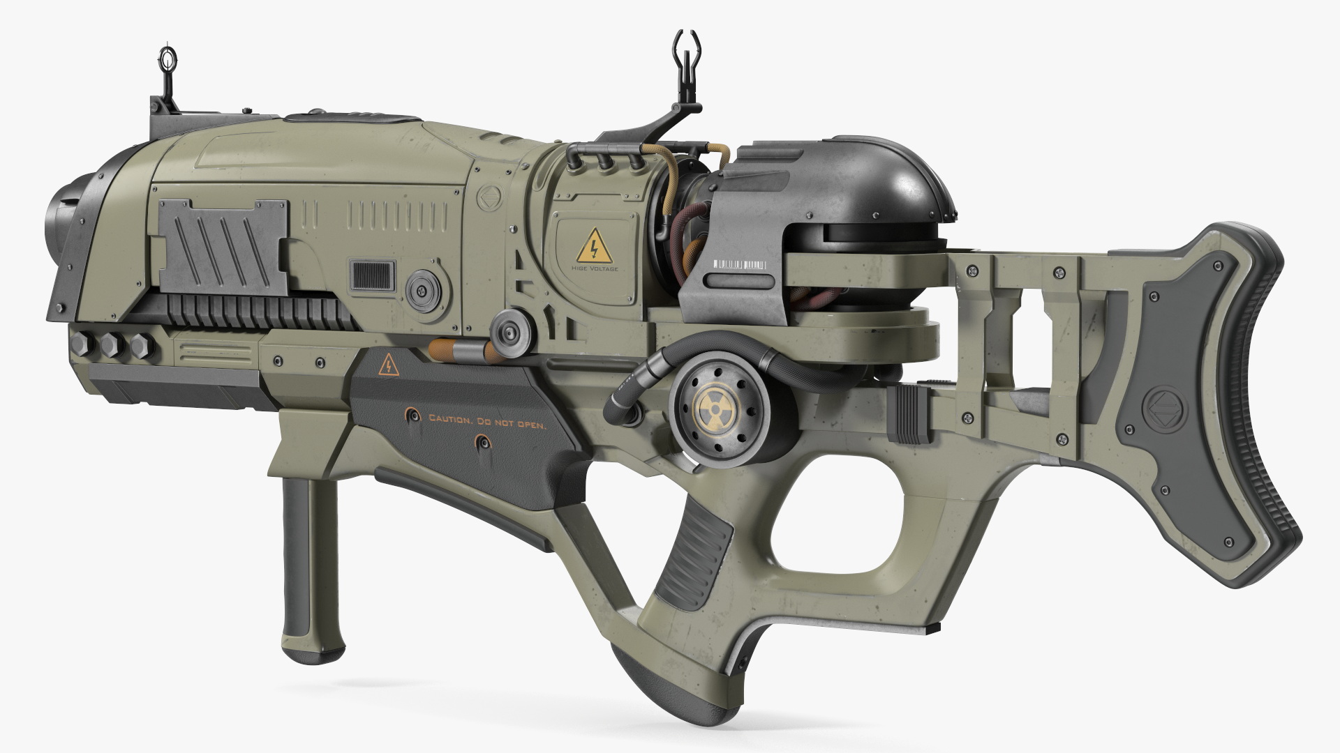 Concept Assault Rifle Green 3D