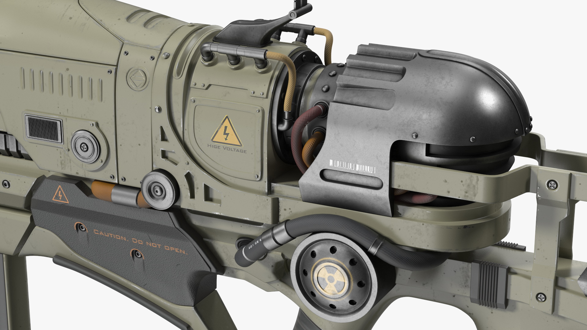 Concept Assault Rifle Green 3D