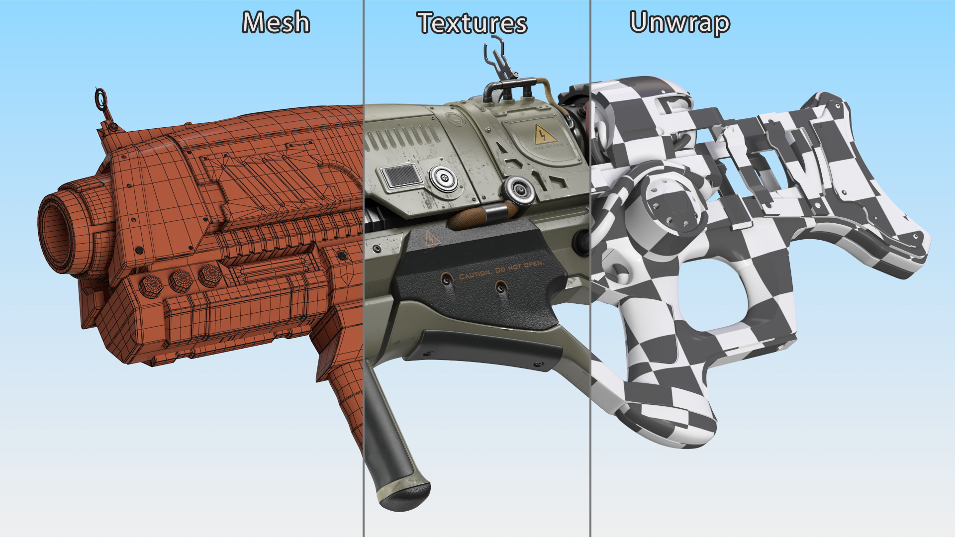 Concept Assault Rifle Green 3D
