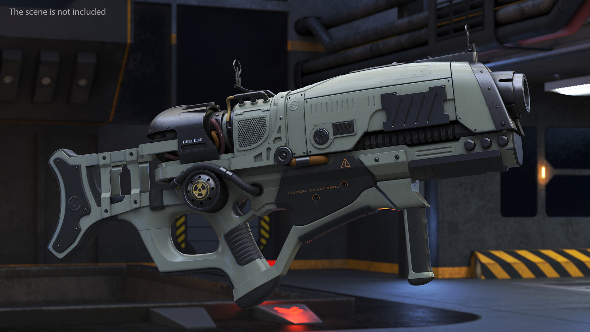 Concept Assault Rifle Green 3D