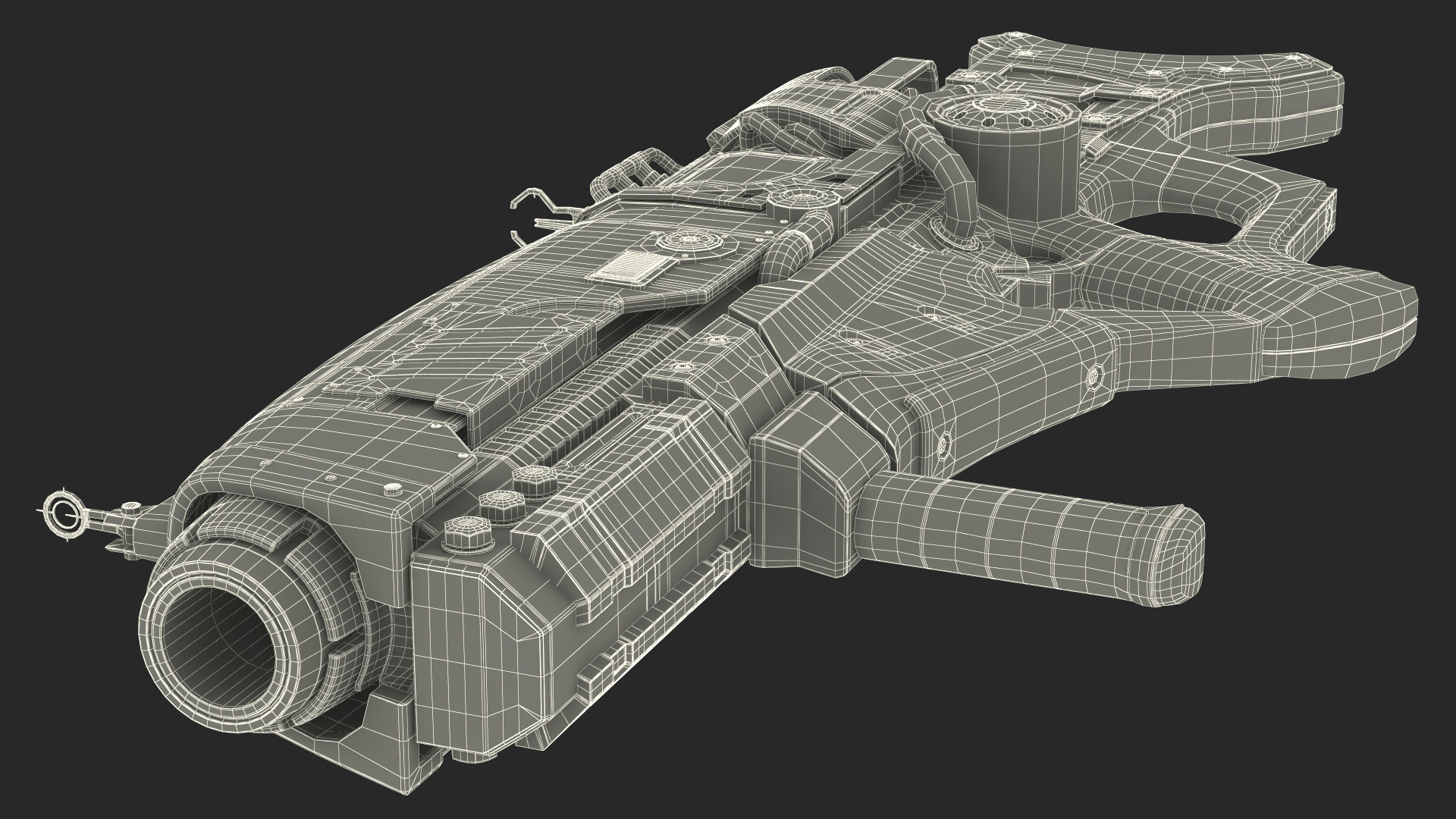 Concept Assault Rifle Green 3D