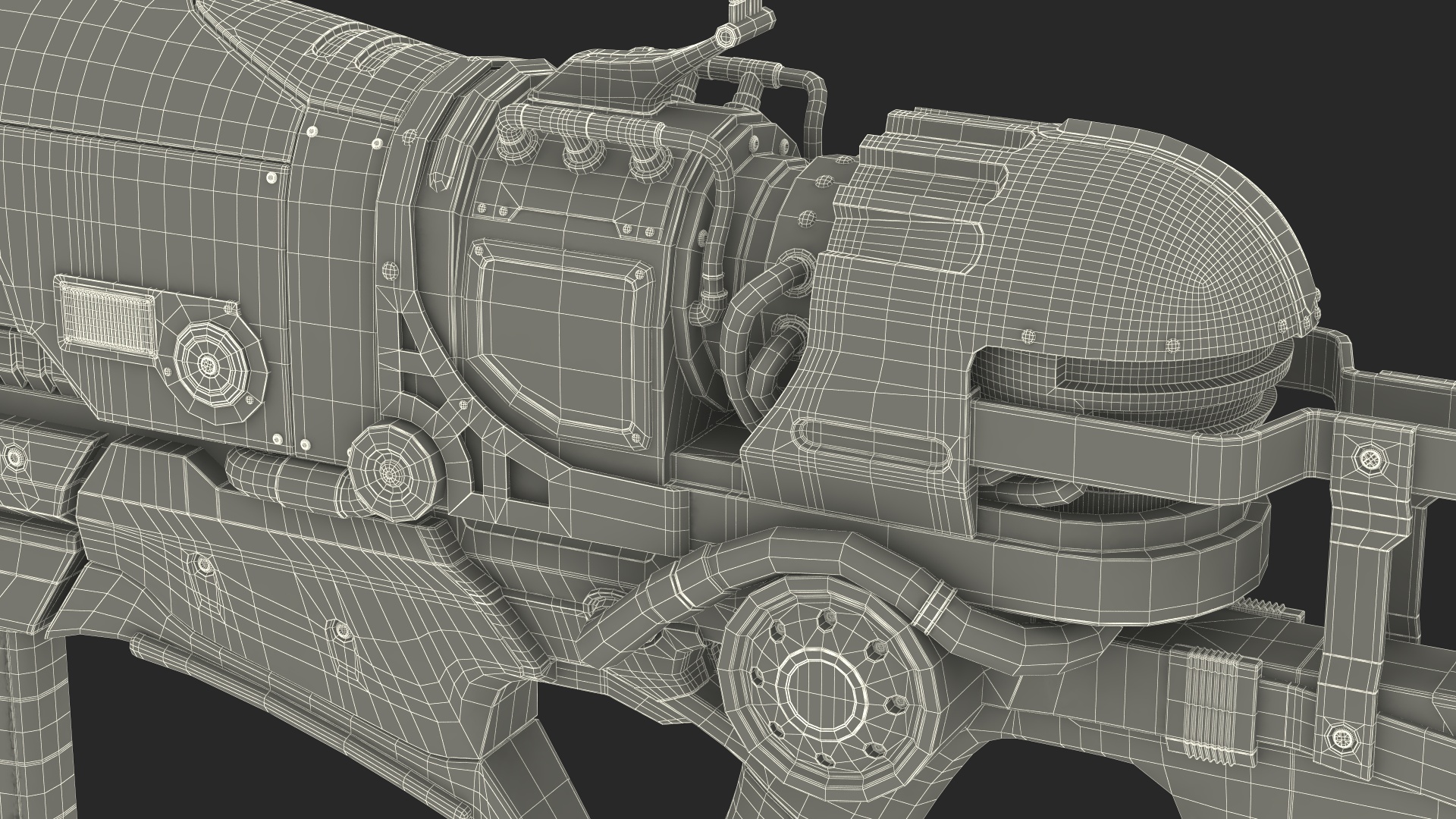 Concept Assault Rifle Green 3D