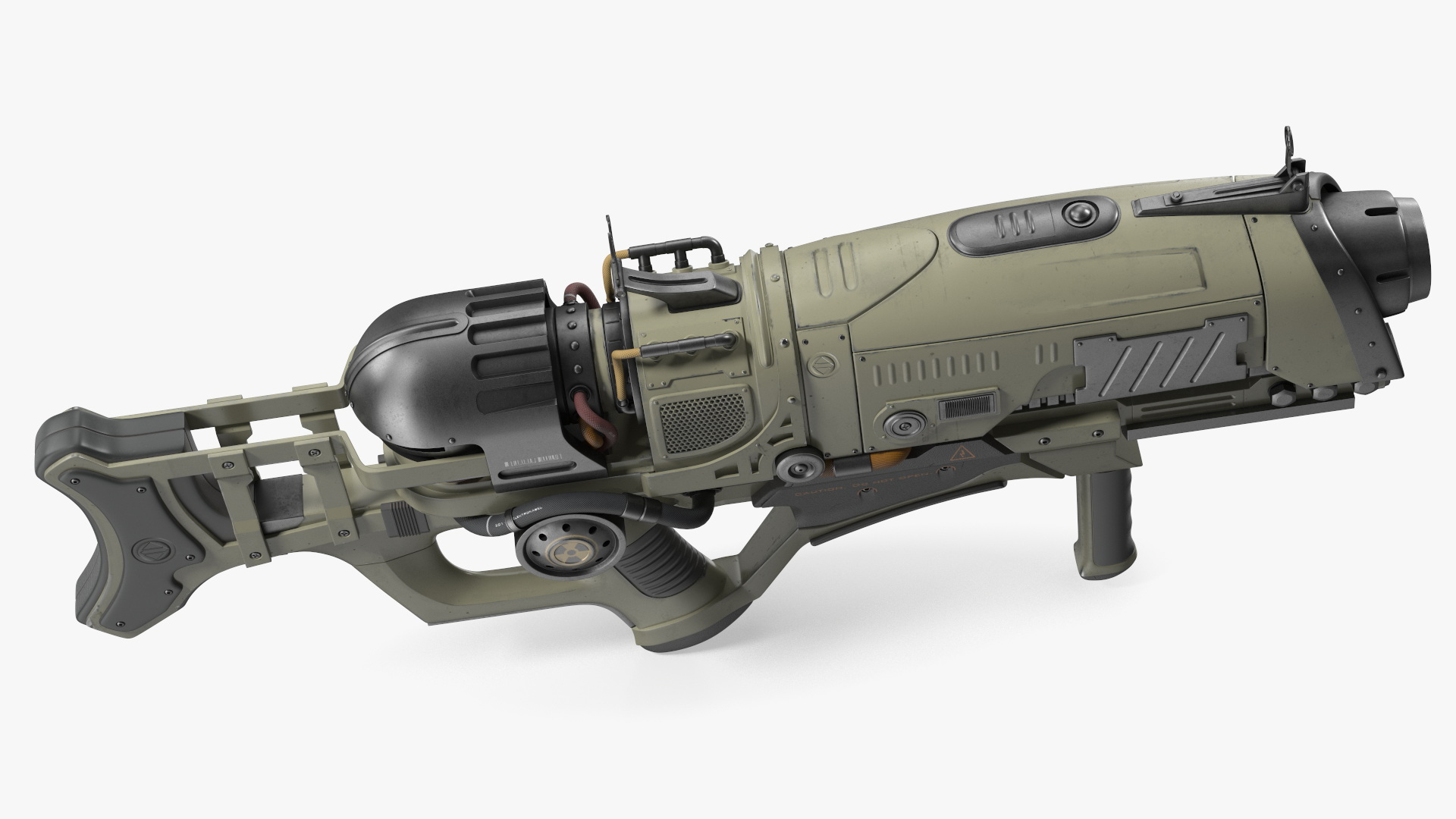 Concept Assault Rifle Green 3D