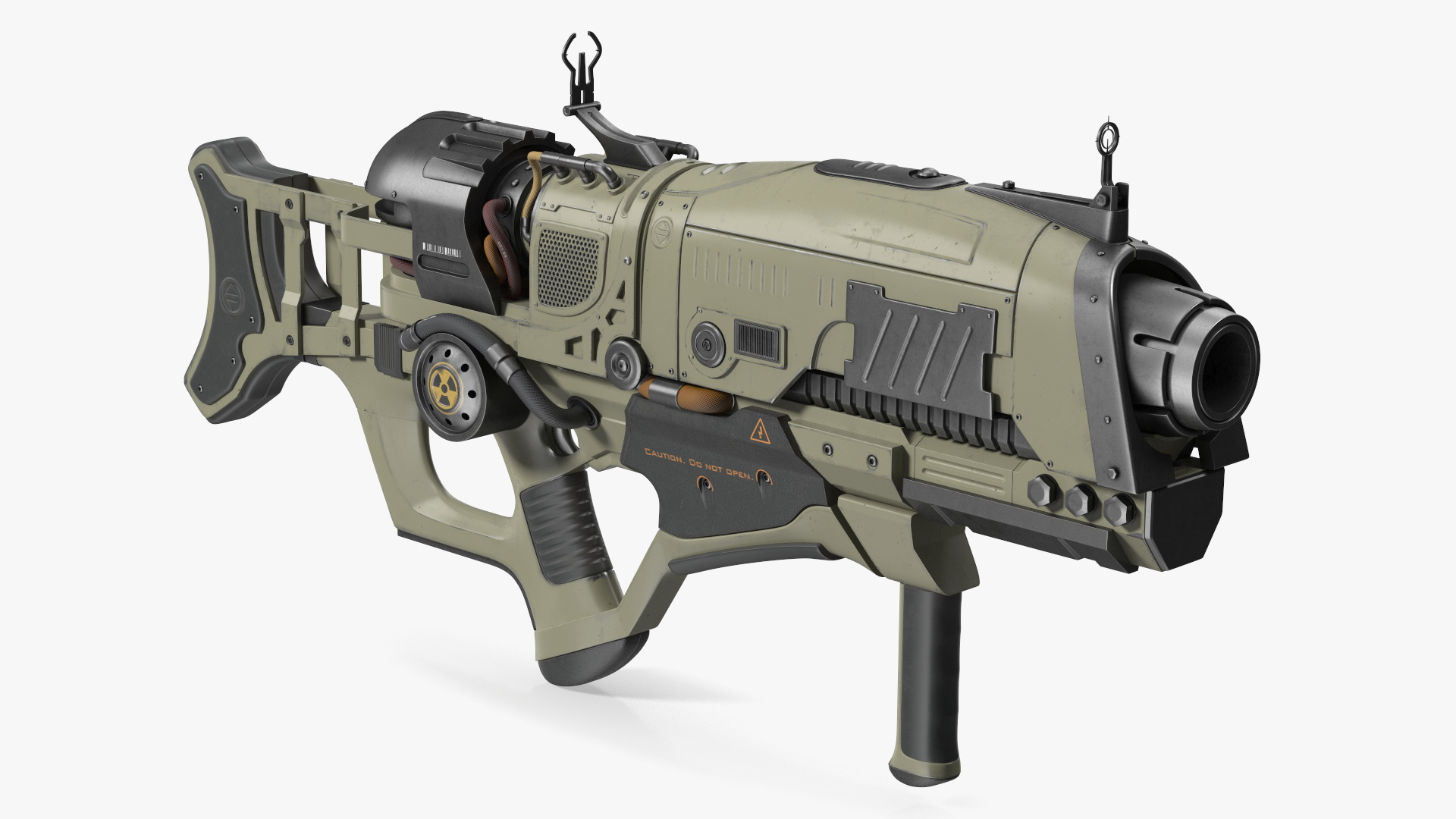 Concept Assault Rifle Green 3D