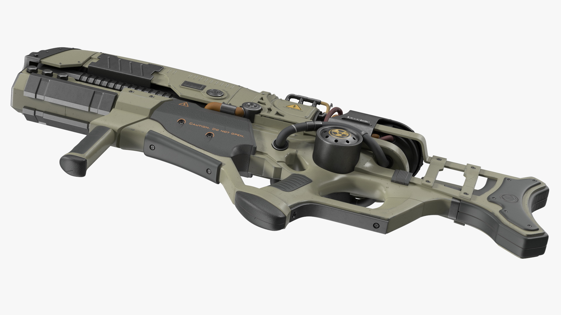 Concept Assault Rifle Green 3D