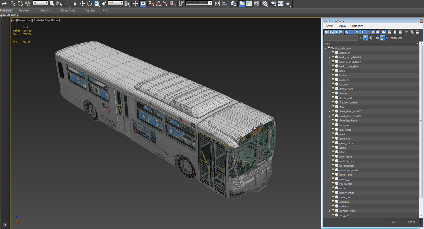 3D Bus Nabi Model 416 model