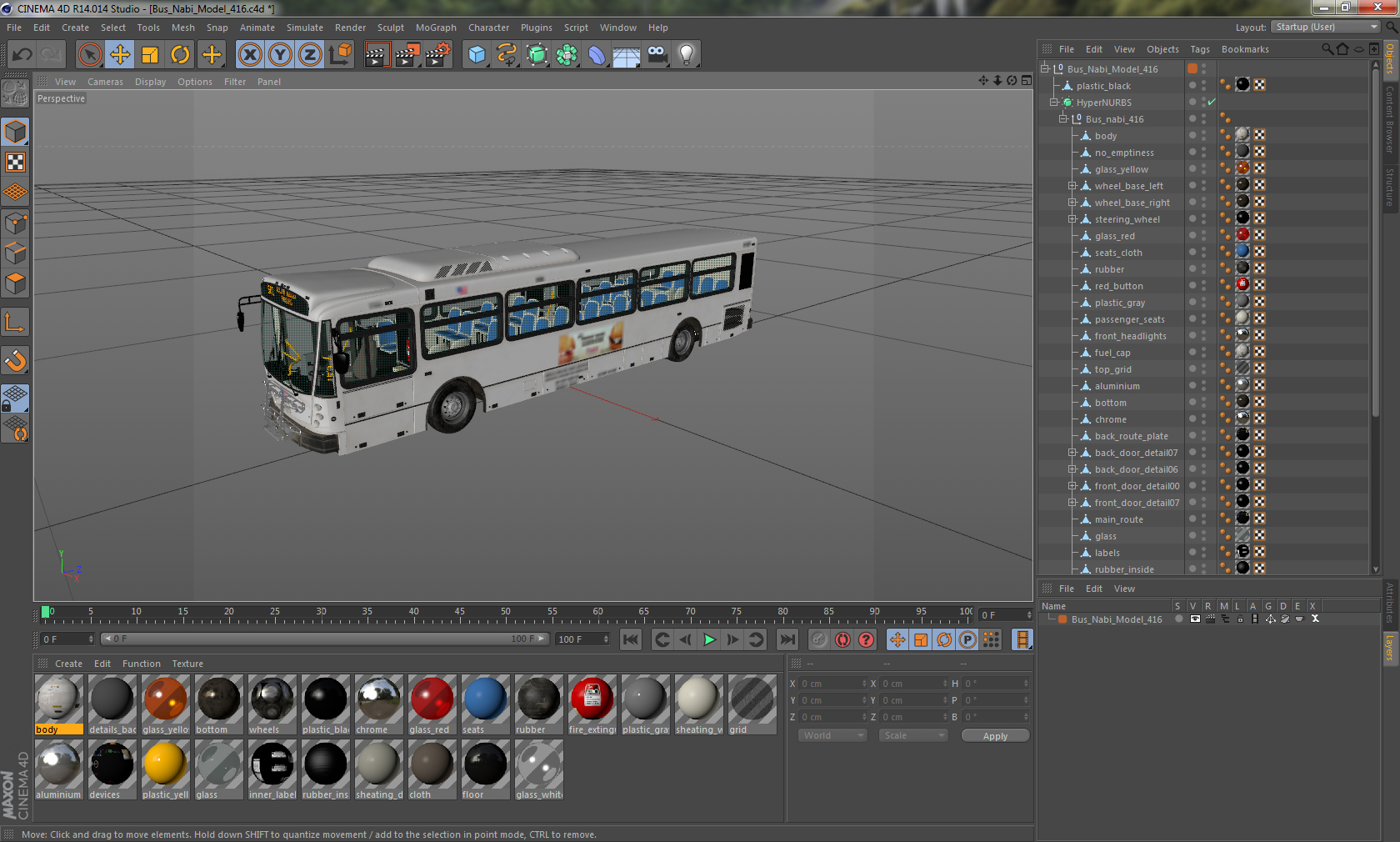3D Bus Nabi Model 416 model