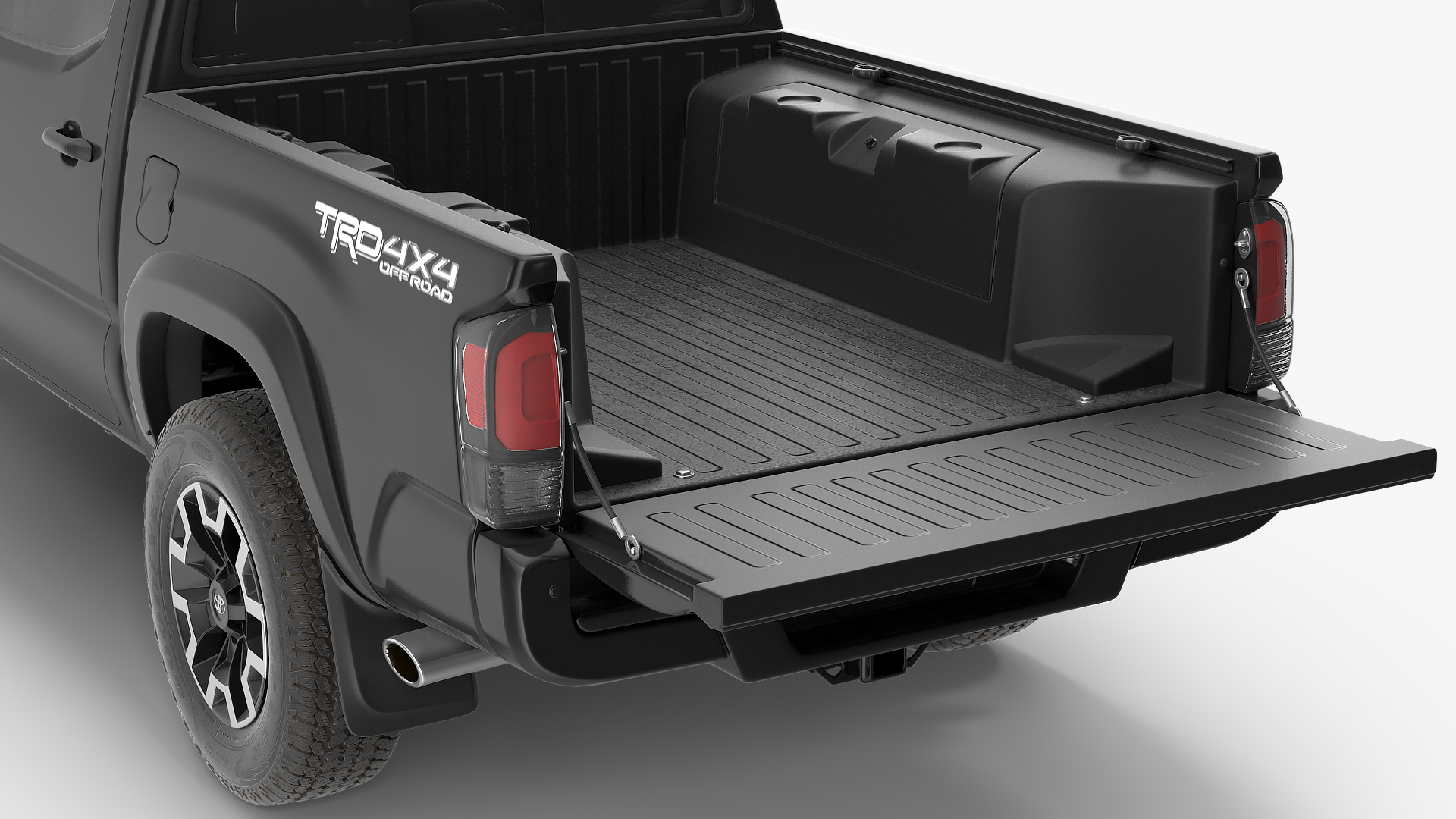 Toyota Tacoma TRD Off Road Black 2021 Rigged 3D model