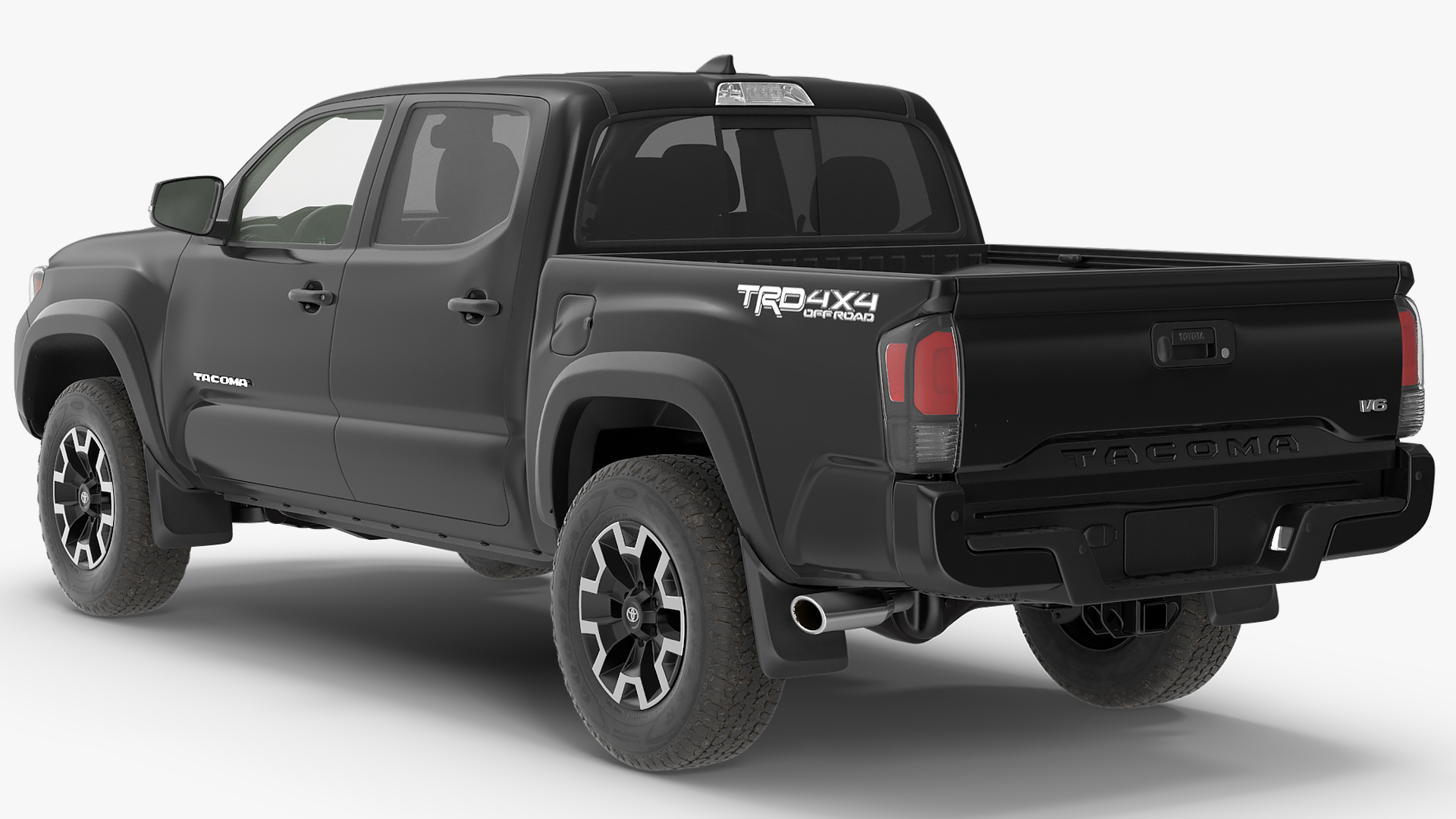 Toyota Tacoma TRD Off Road Black 2021 Rigged 3D model