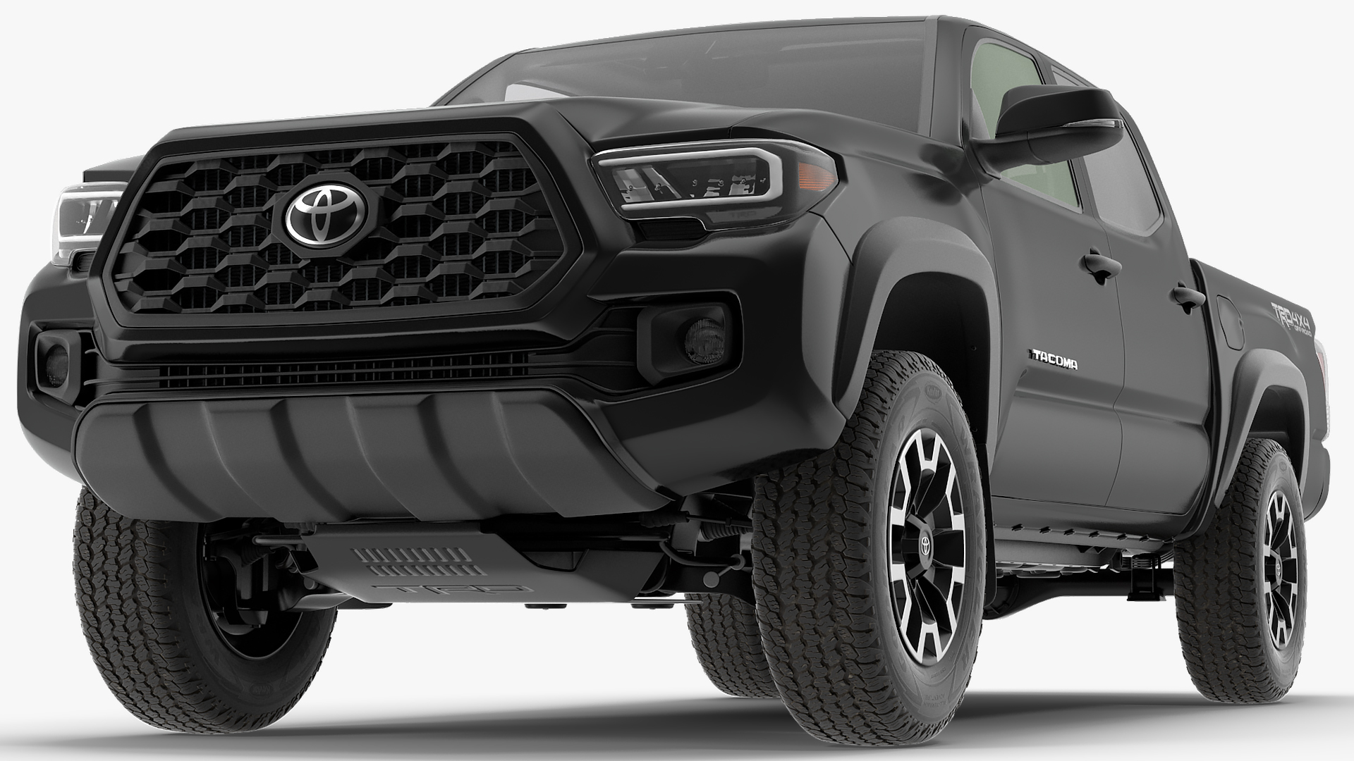Toyota Tacoma TRD Off Road Black 2021 Rigged 3D model