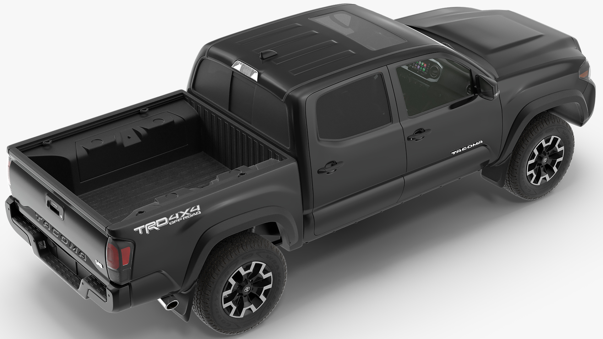 Toyota Tacoma TRD Off Road Black 2021 Rigged 3D model
