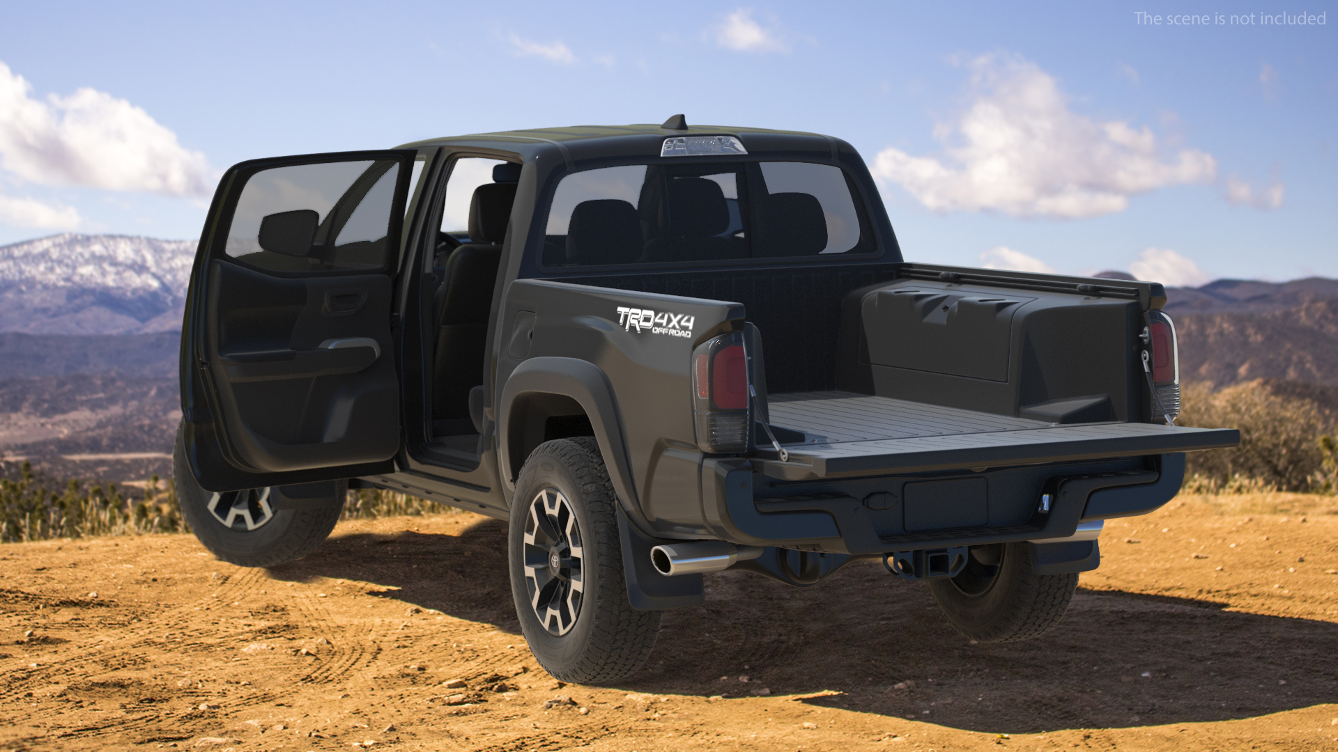 Toyota Tacoma TRD Off Road Black 2021 Rigged 3D model