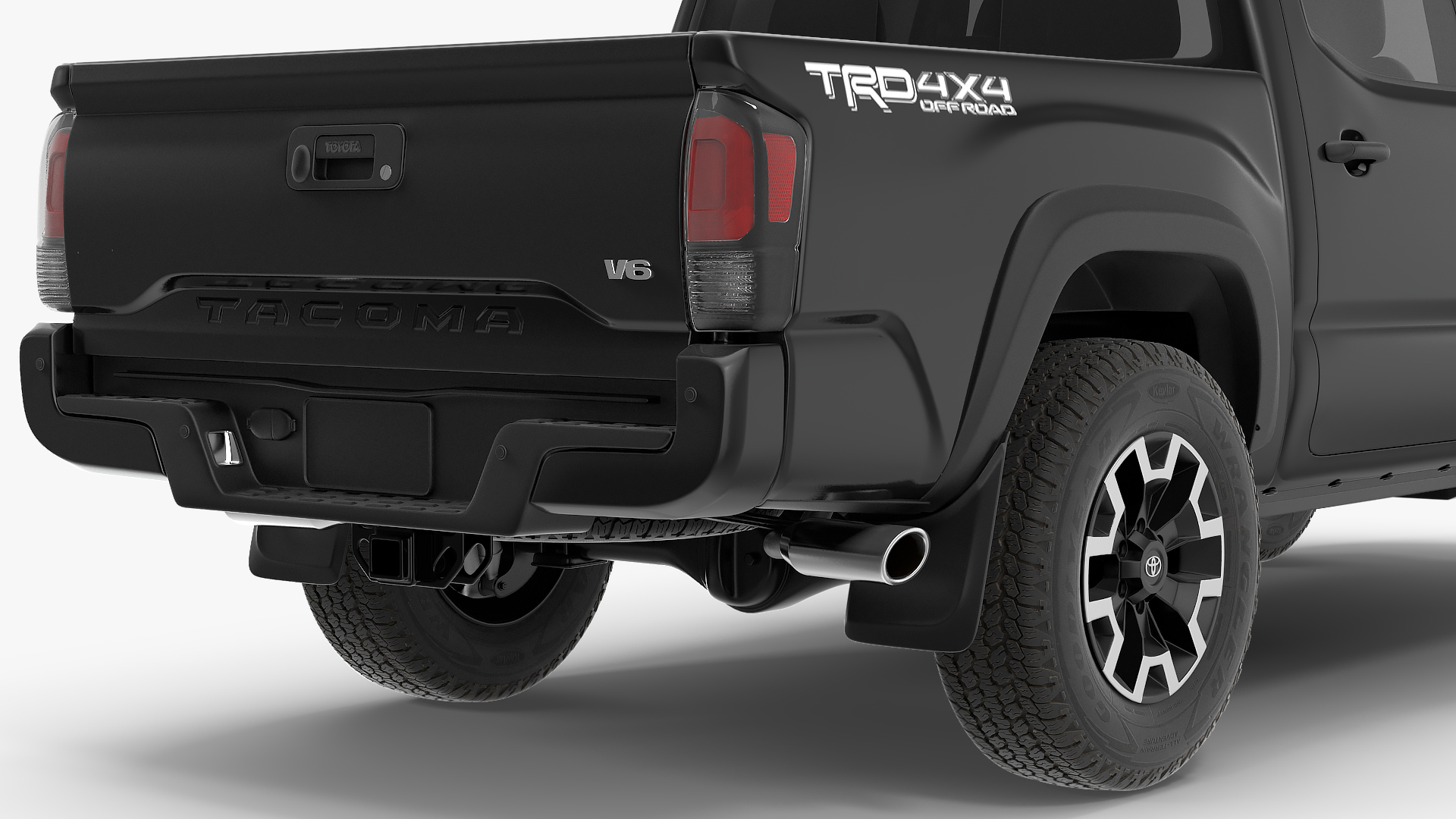 Toyota Tacoma TRD Off Road Black 2021 Rigged 3D model