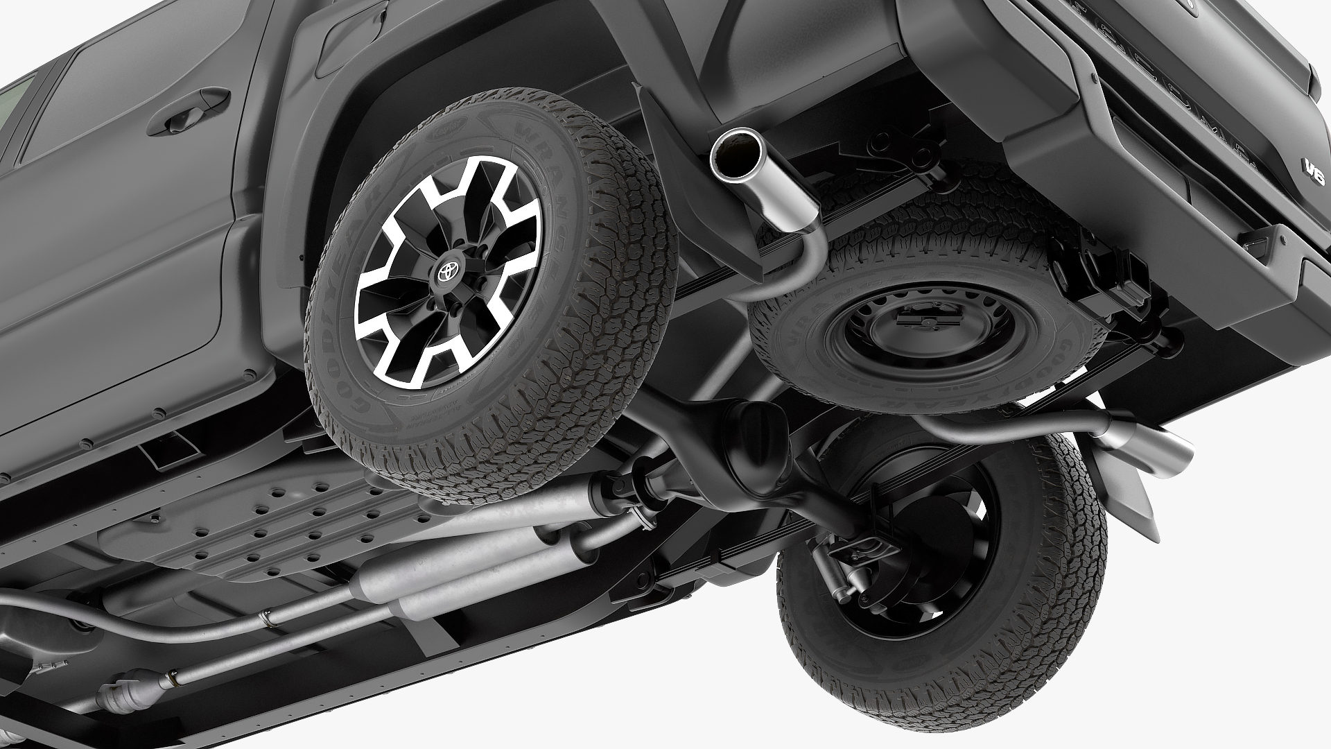 Toyota Tacoma TRD Off Road Black 2021 Rigged 3D model