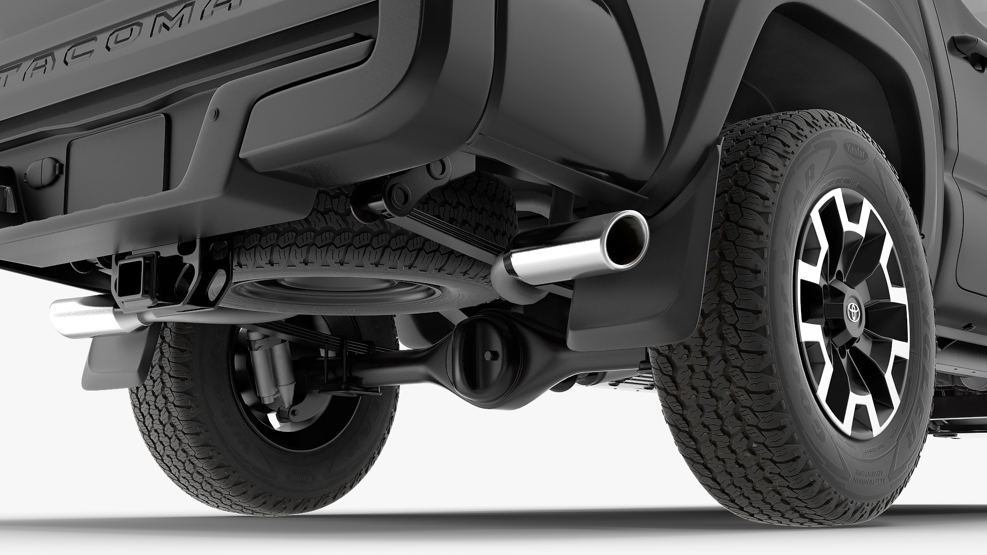 Toyota Tacoma TRD Off Road Black 2021 Rigged 3D model