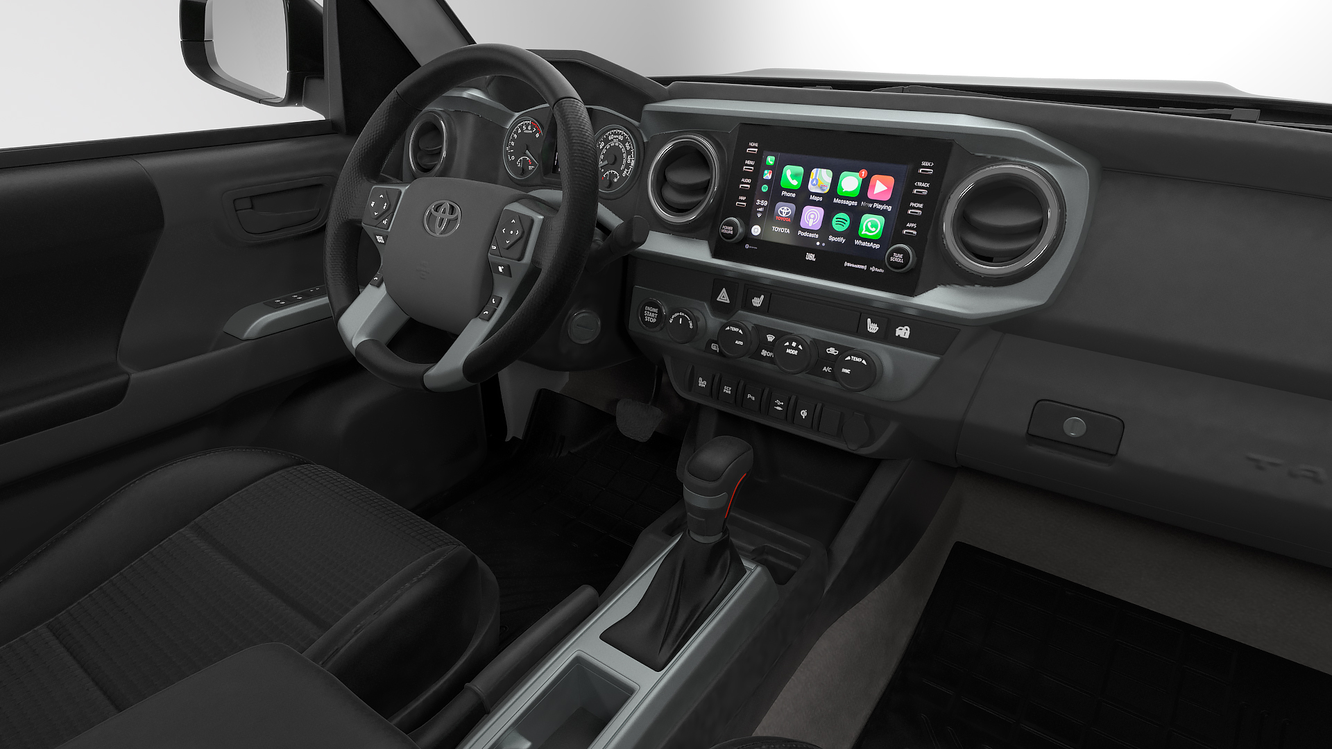 Toyota Tacoma TRD Off Road Black 2021 Rigged 3D model