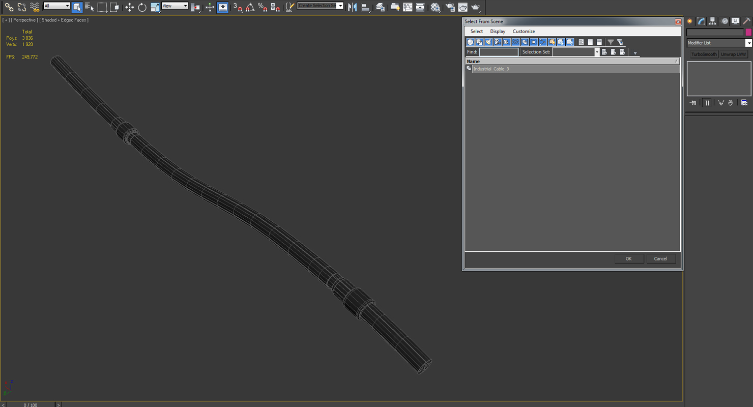3D Industrial Cable 9 model