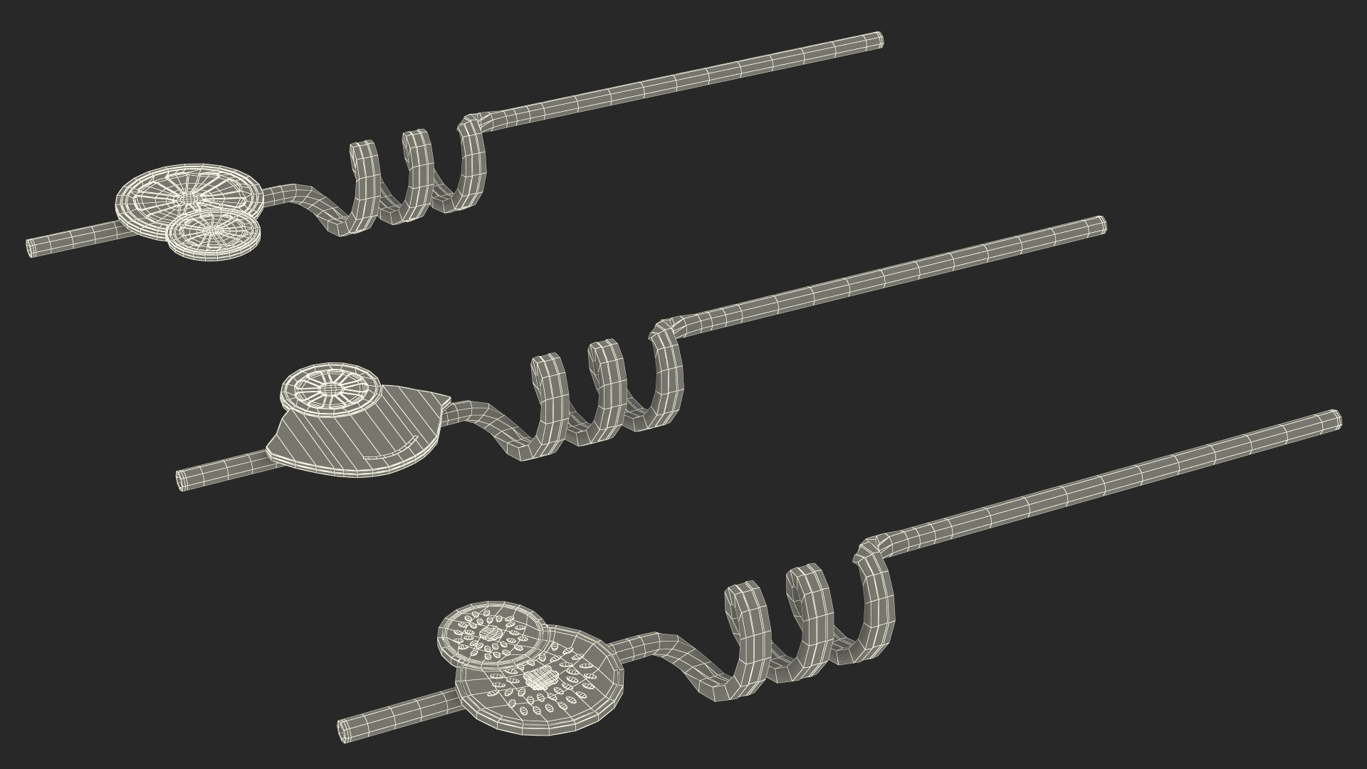 Plastic Straws with Citrus Fruit Tags 3D