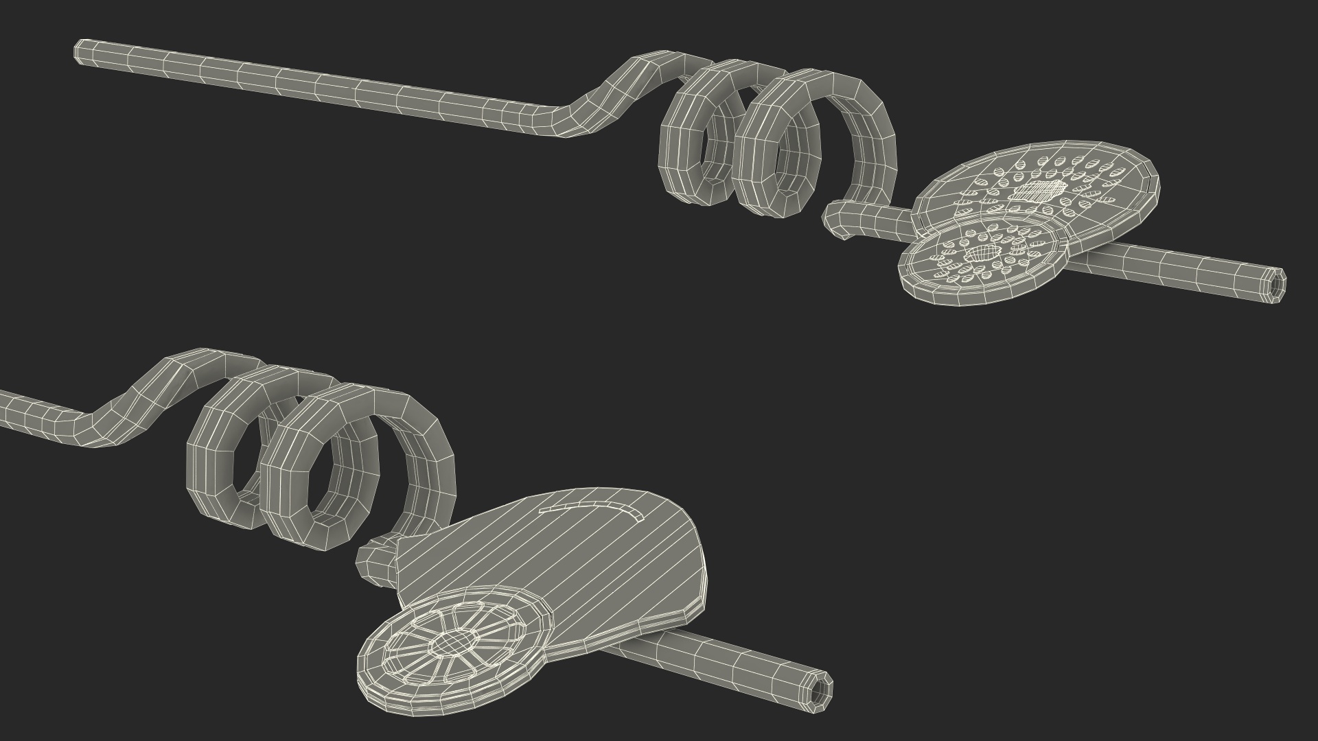 Plastic Straws with Citrus Fruit Tags 3D