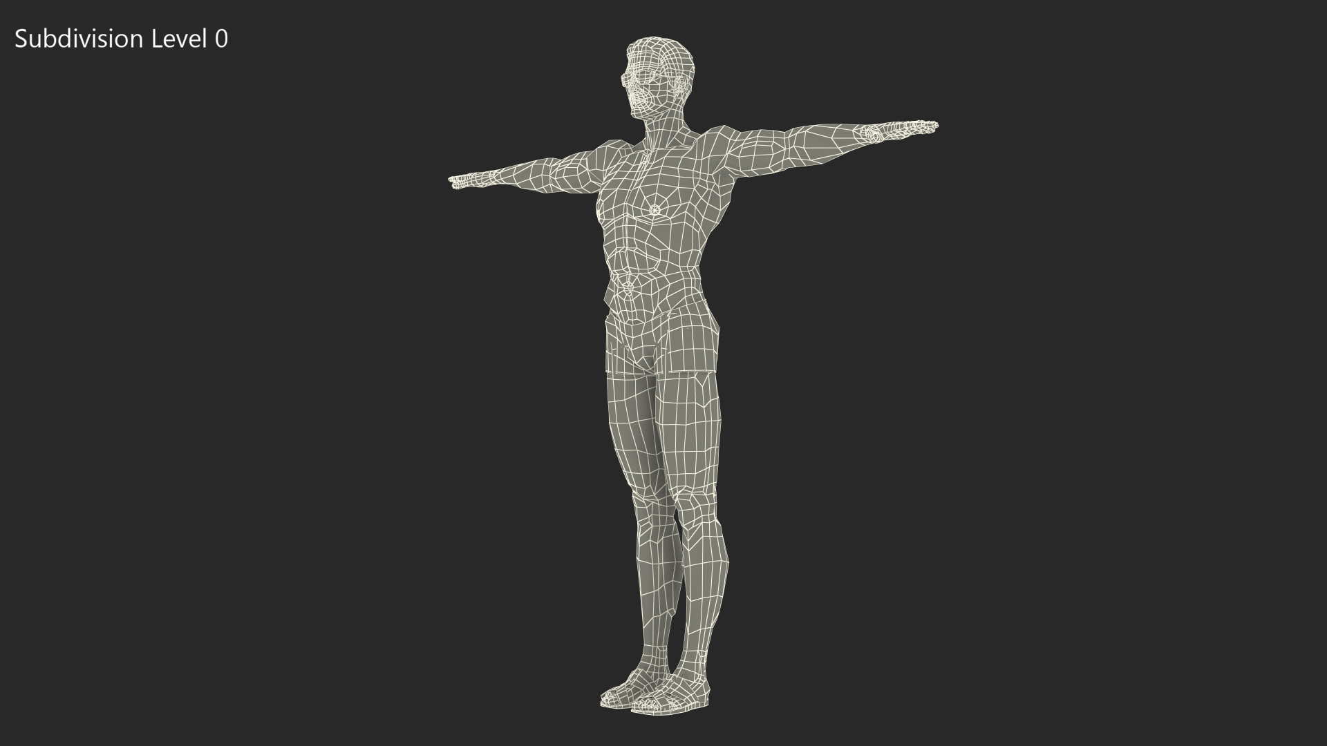 Man in Swimwear T-Pose 3D