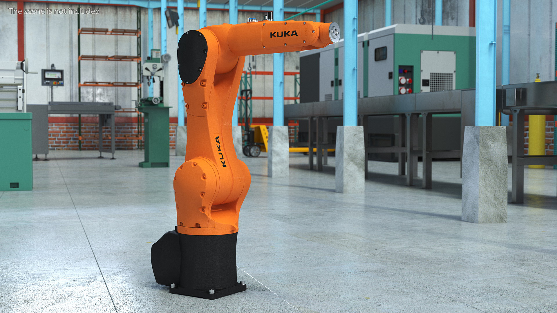 3D Compact Robot Arm Kuka KR 6 R900 Rigged for Cinema 4D model