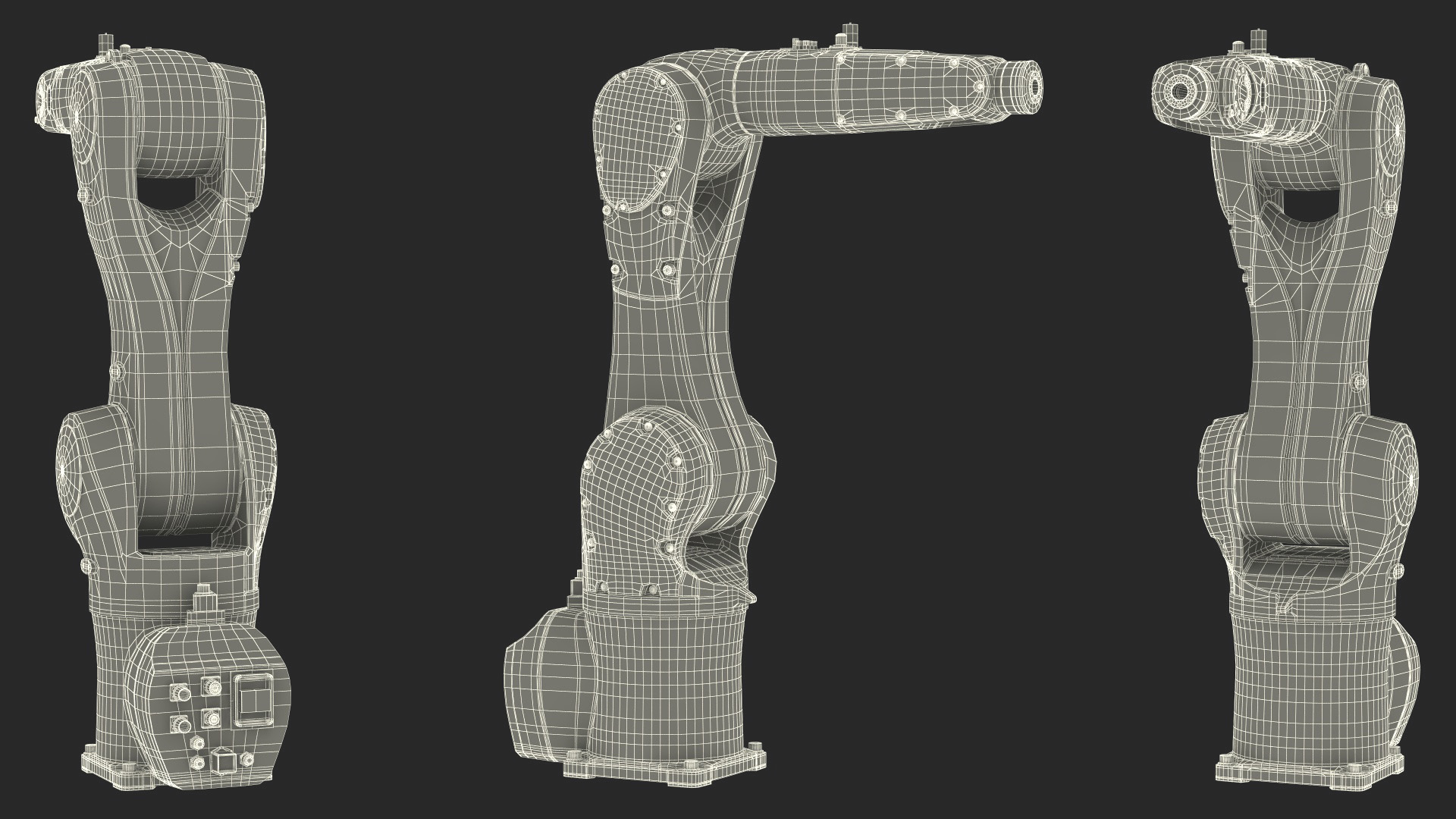 3D Compact Robot Arm Kuka KR 6 R900 Rigged for Cinema 4D model