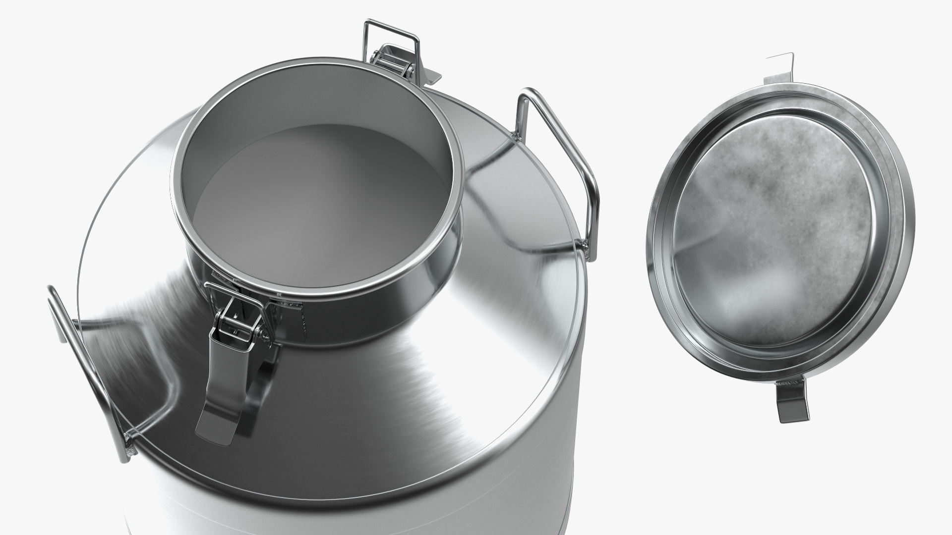 3D Milk Can Stainless Steel 10 Liter model