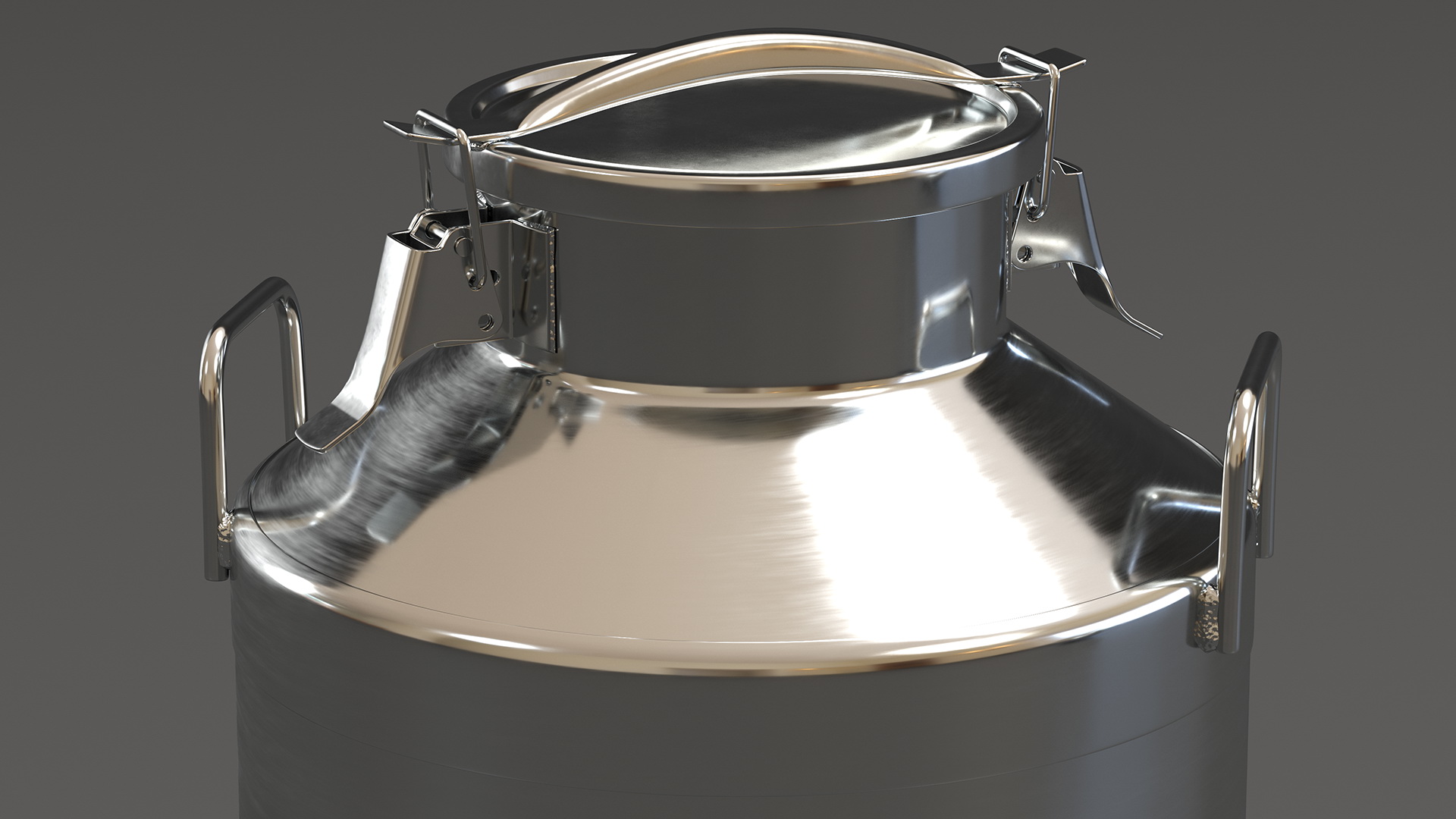 3D Milk Can Stainless Steel 10 Liter model