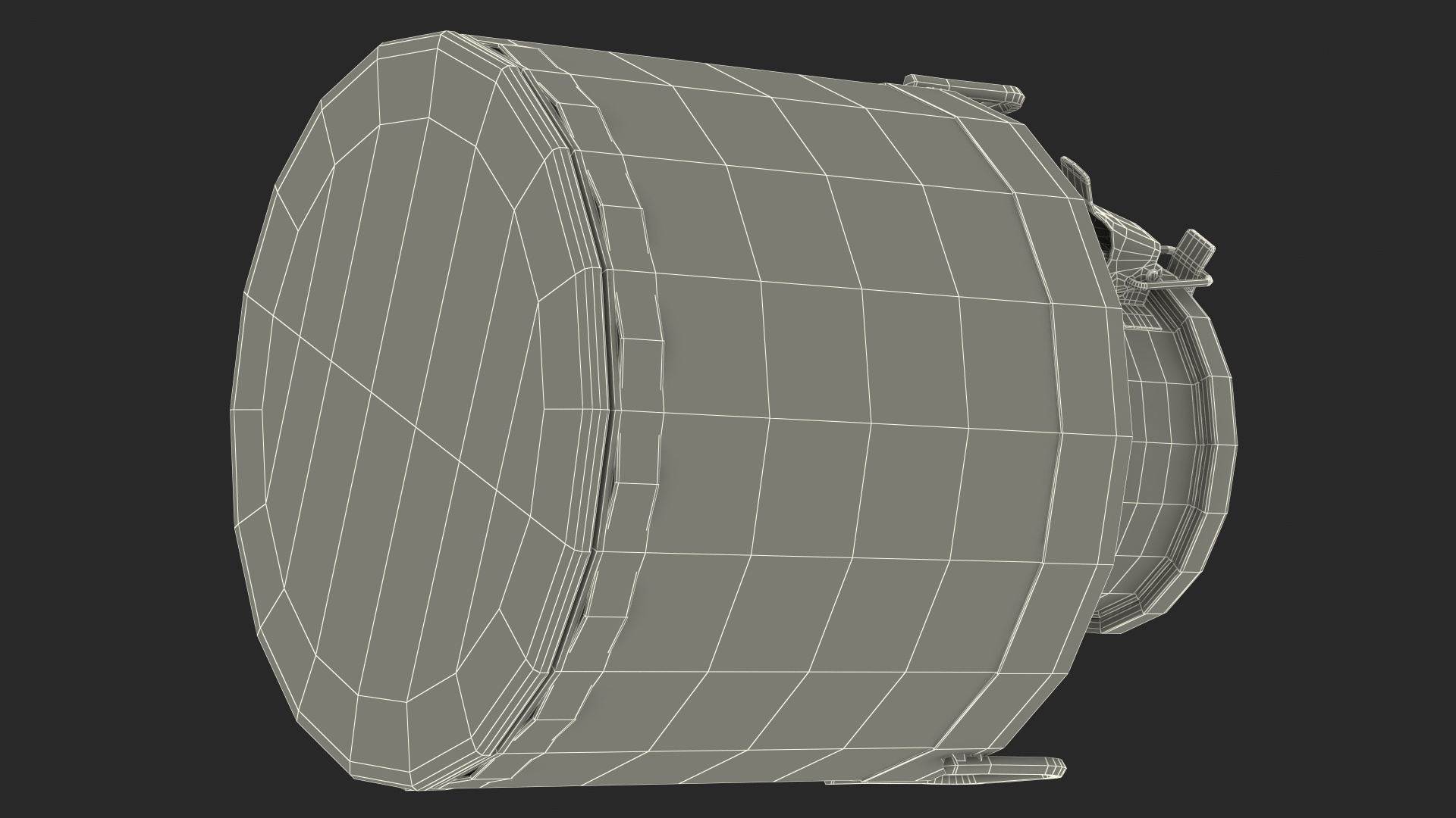 3D Milk Can Stainless Steel 10 Liter model