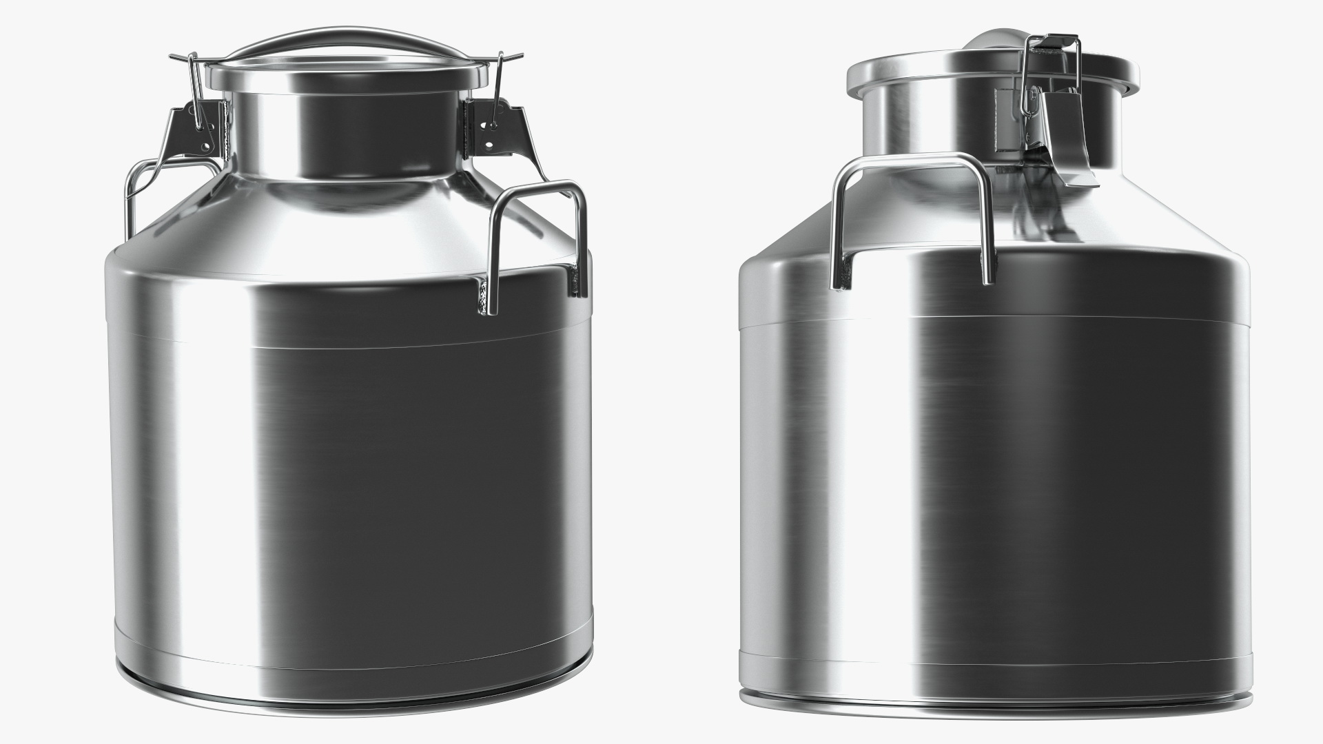 3D Milk Can Stainless Steel 10 Liter model