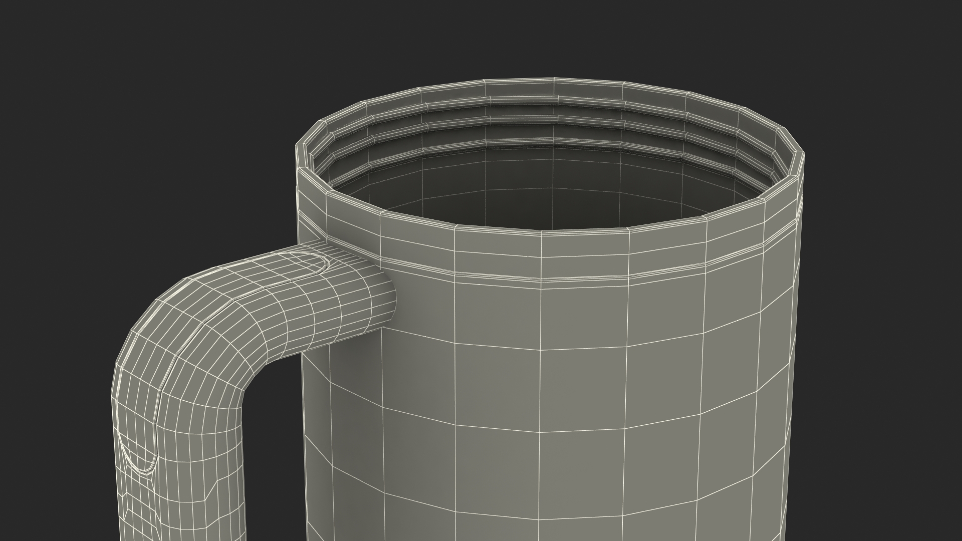 3D Insulated Travel Mug with Straw Grey Open