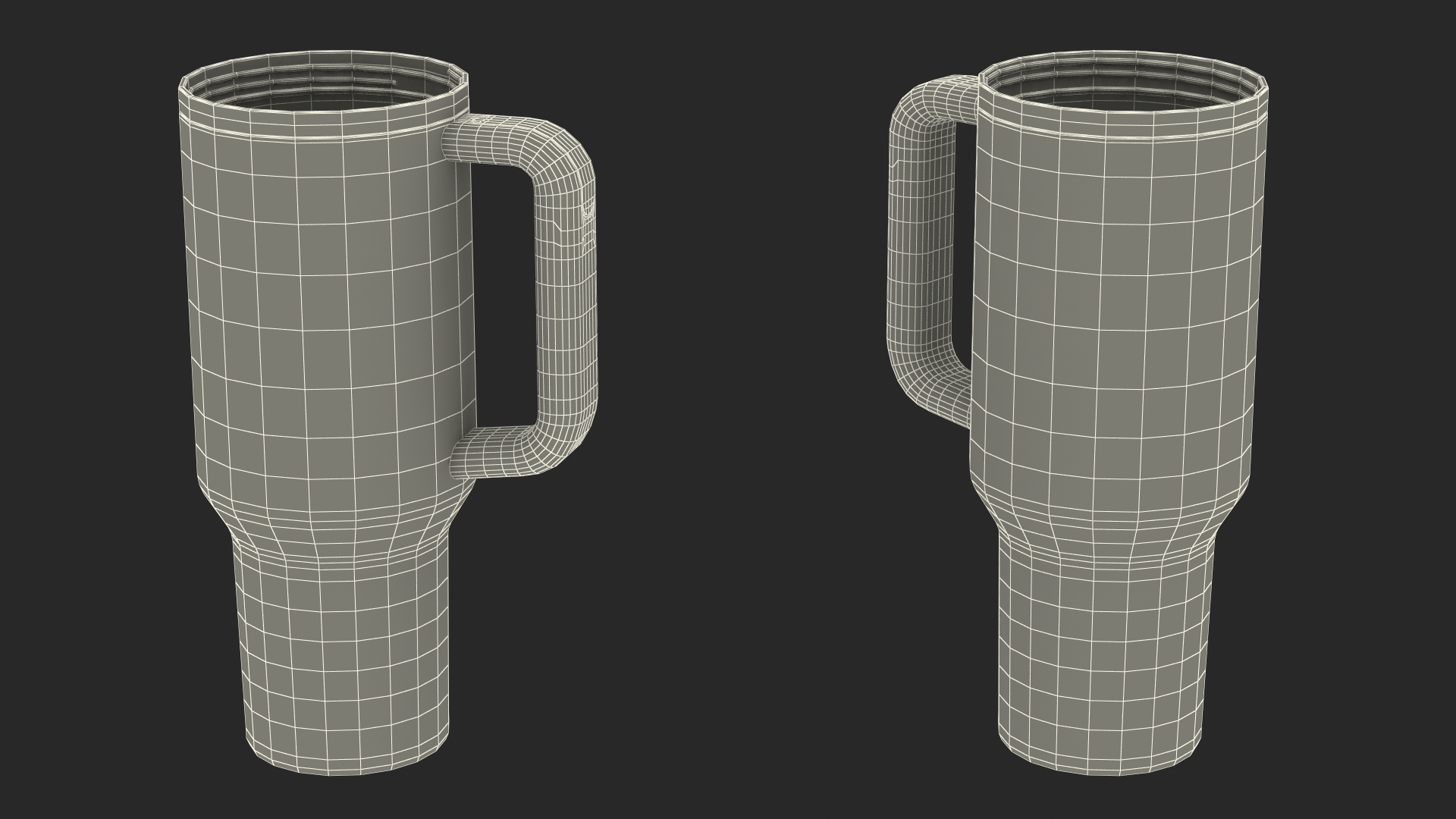 3D Insulated Travel Mug with Straw Grey Open