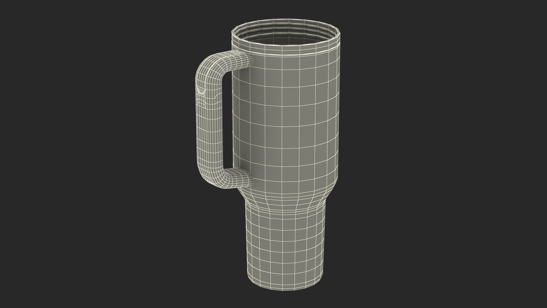 3D Insulated Travel Mug with Straw Grey Open