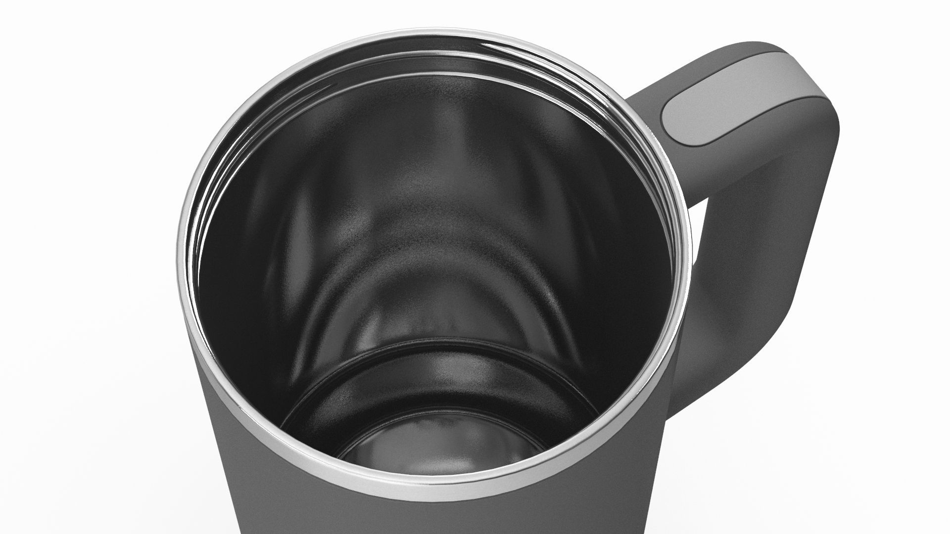 3D Insulated Travel Mug with Straw Grey Open