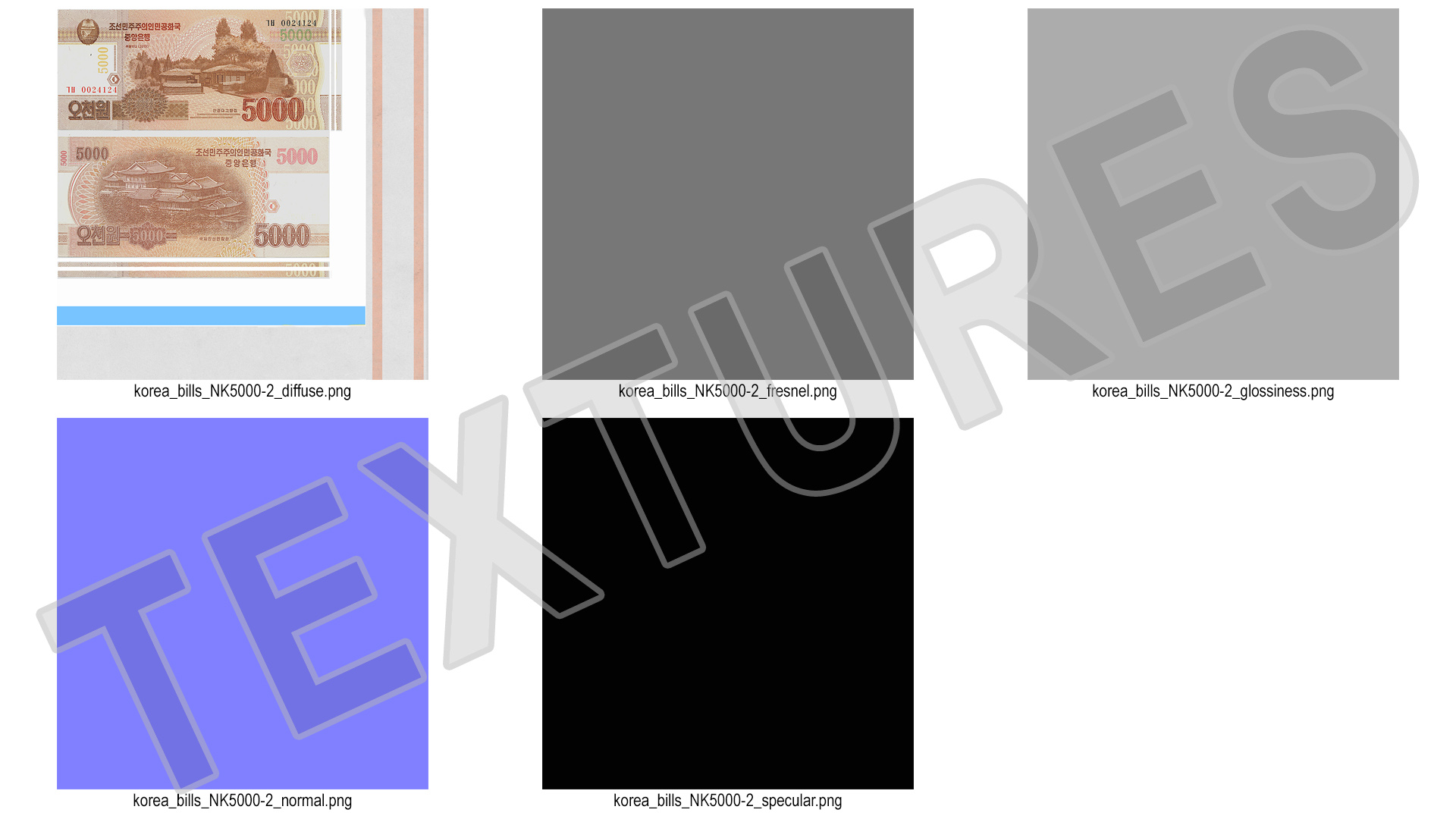 Fan of North Korea 5000 Won 2013 Banknotes 3D