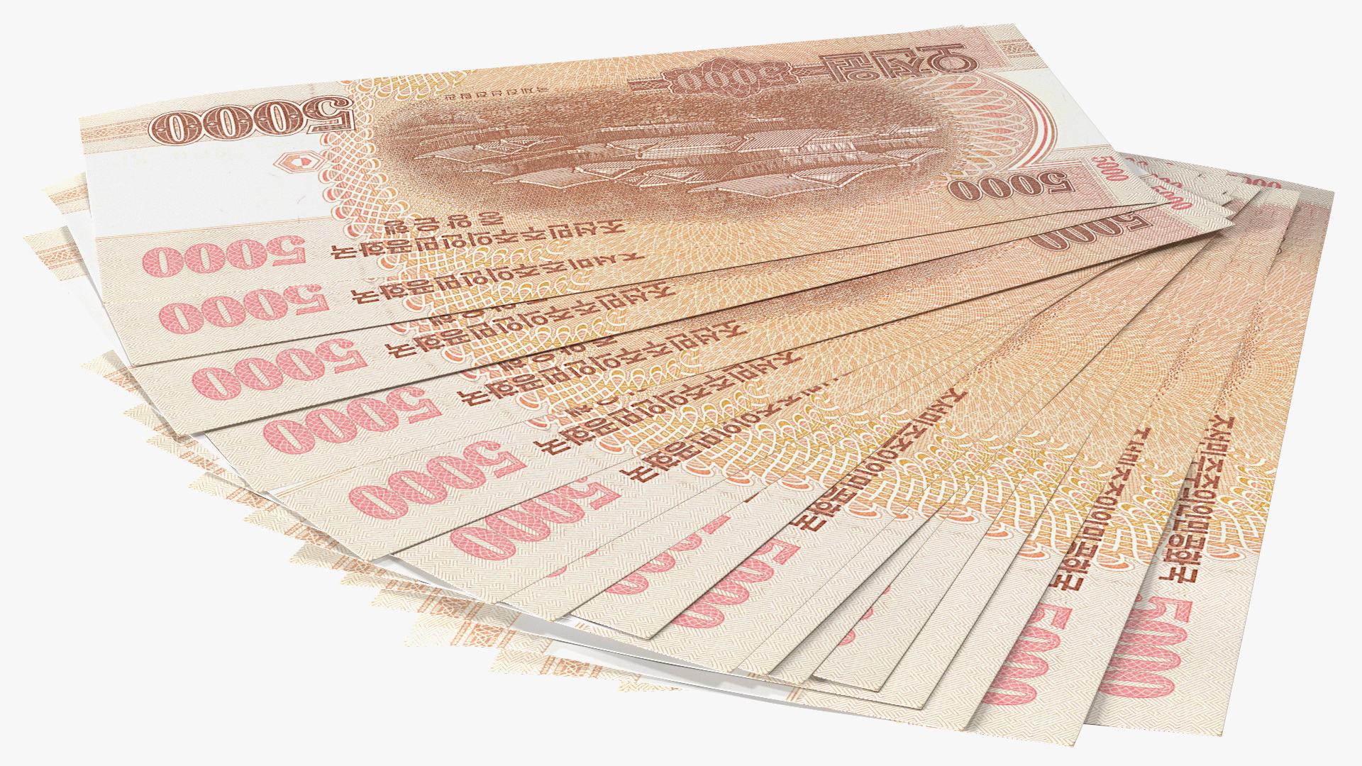 Fan of North Korea 5000 Won 2013 Banknotes 3D