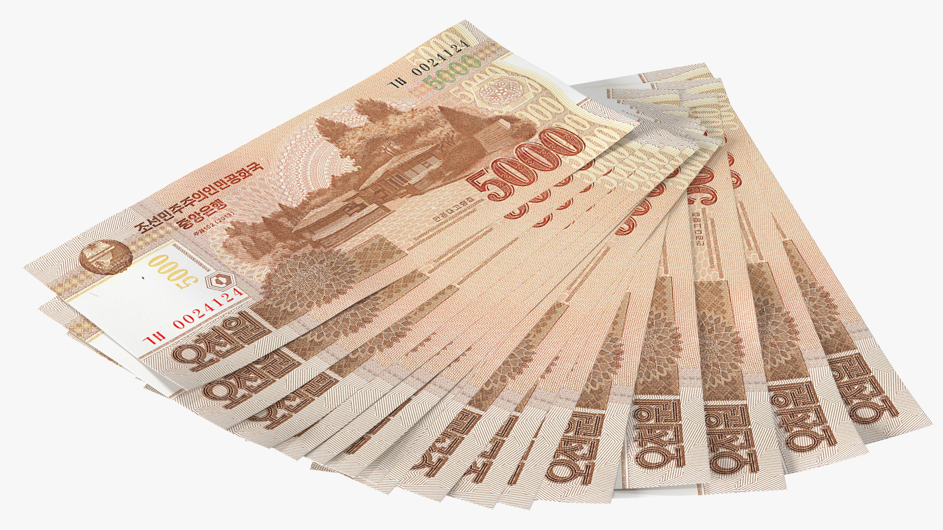 Fan of North Korea 5000 Won 2013 Banknotes 3D