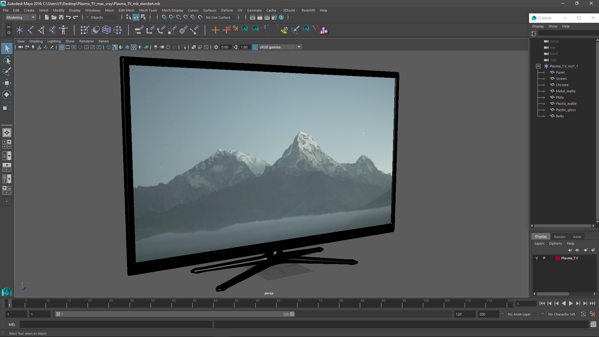 Plasma TV 3D model