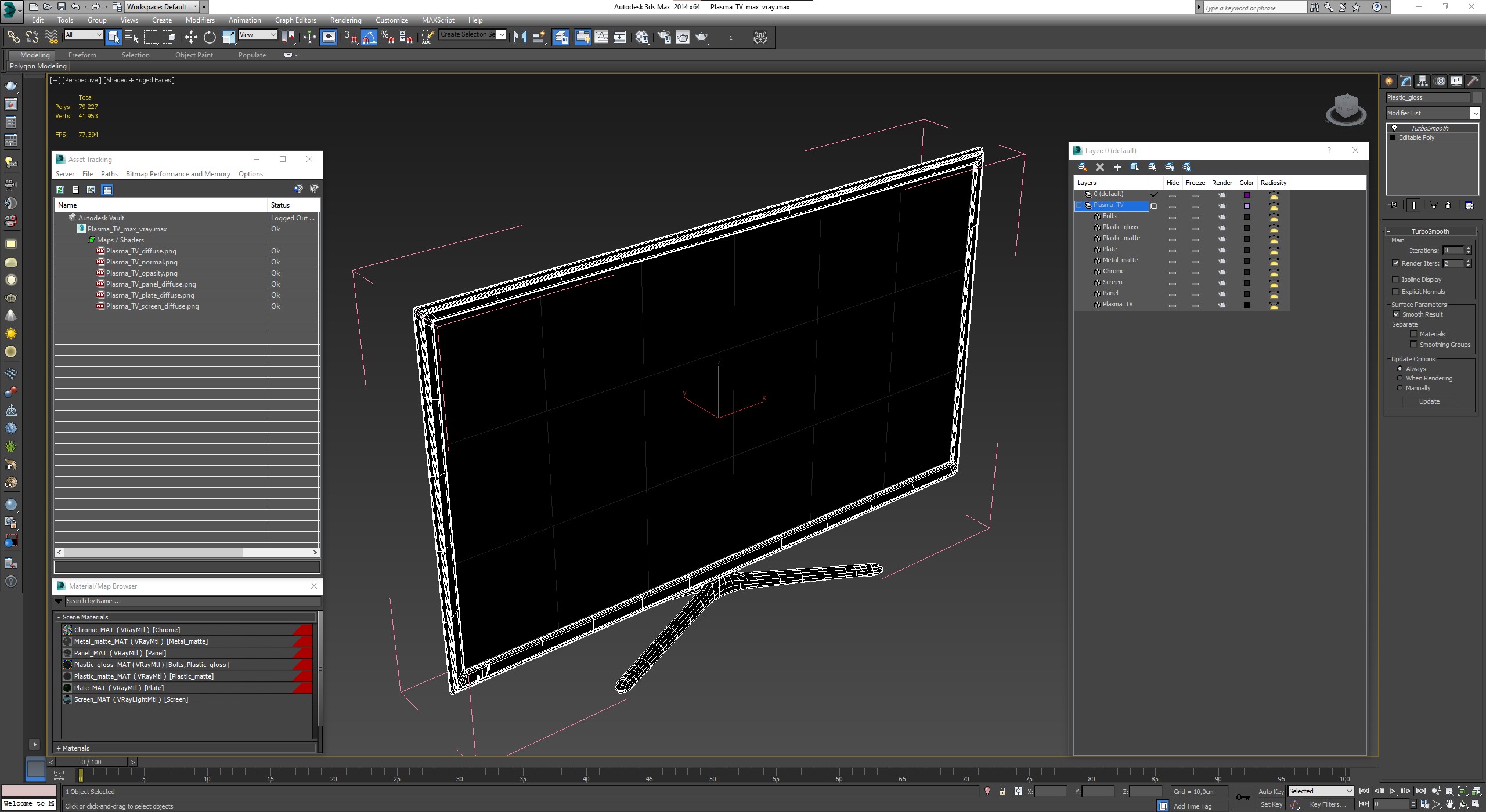 Plasma TV 3D model